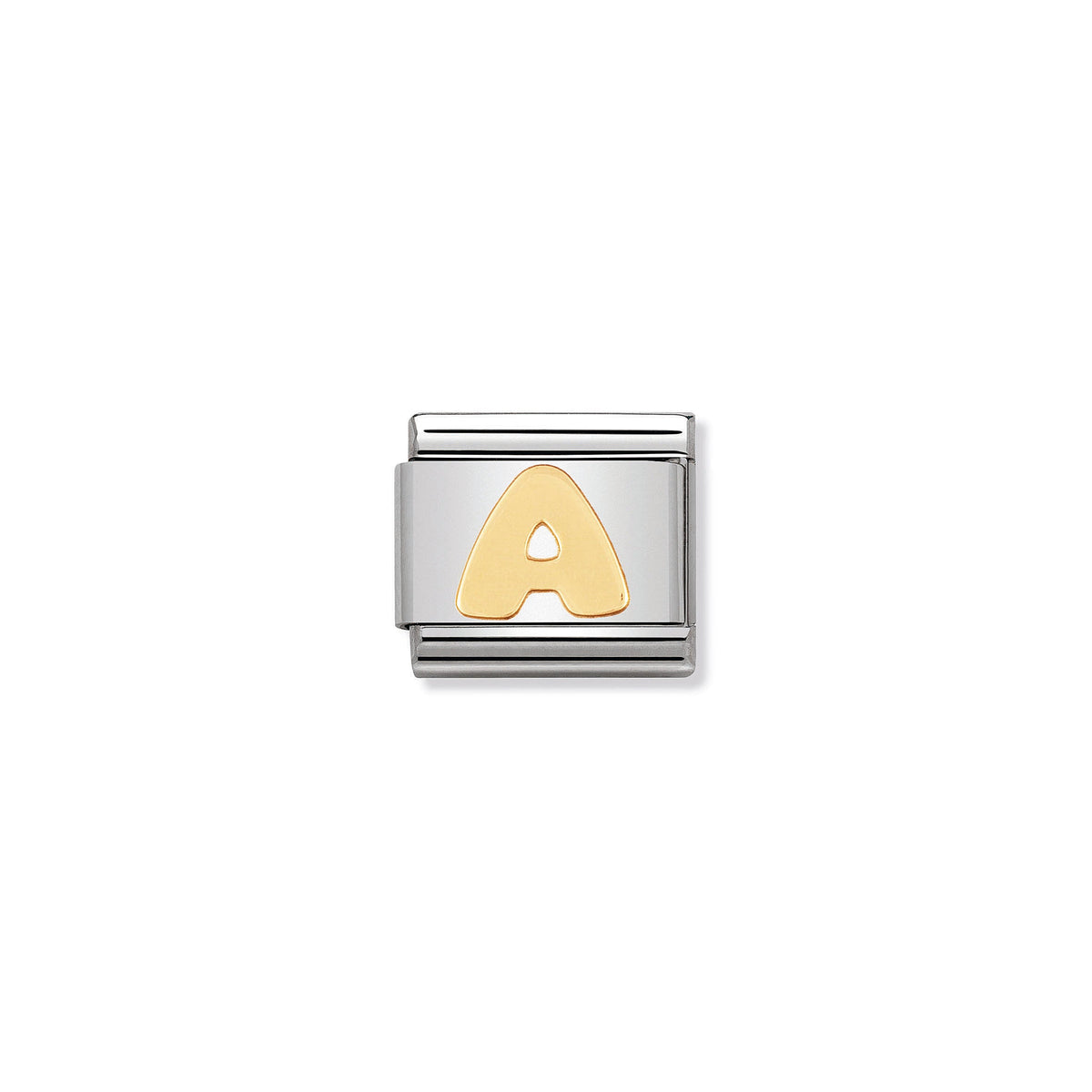 NOMINATION Composable Classic Link 030101/01 Letter A in 18ct Gold