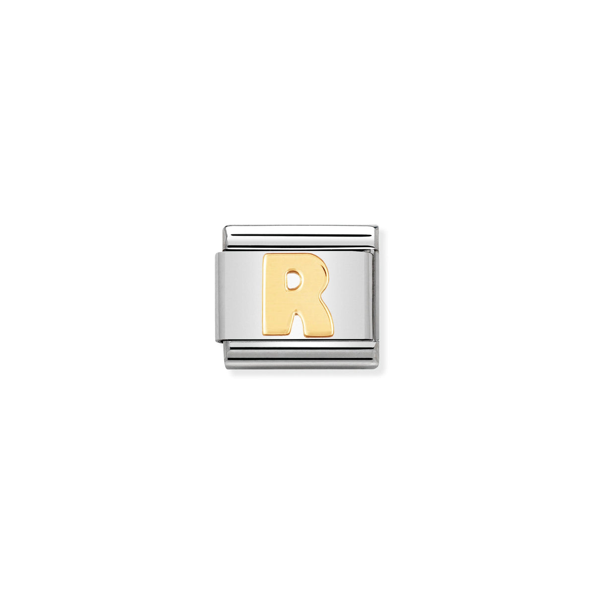 NOMINATION Composable Classic Link 030101/18 Letter R in 18ct Gold
