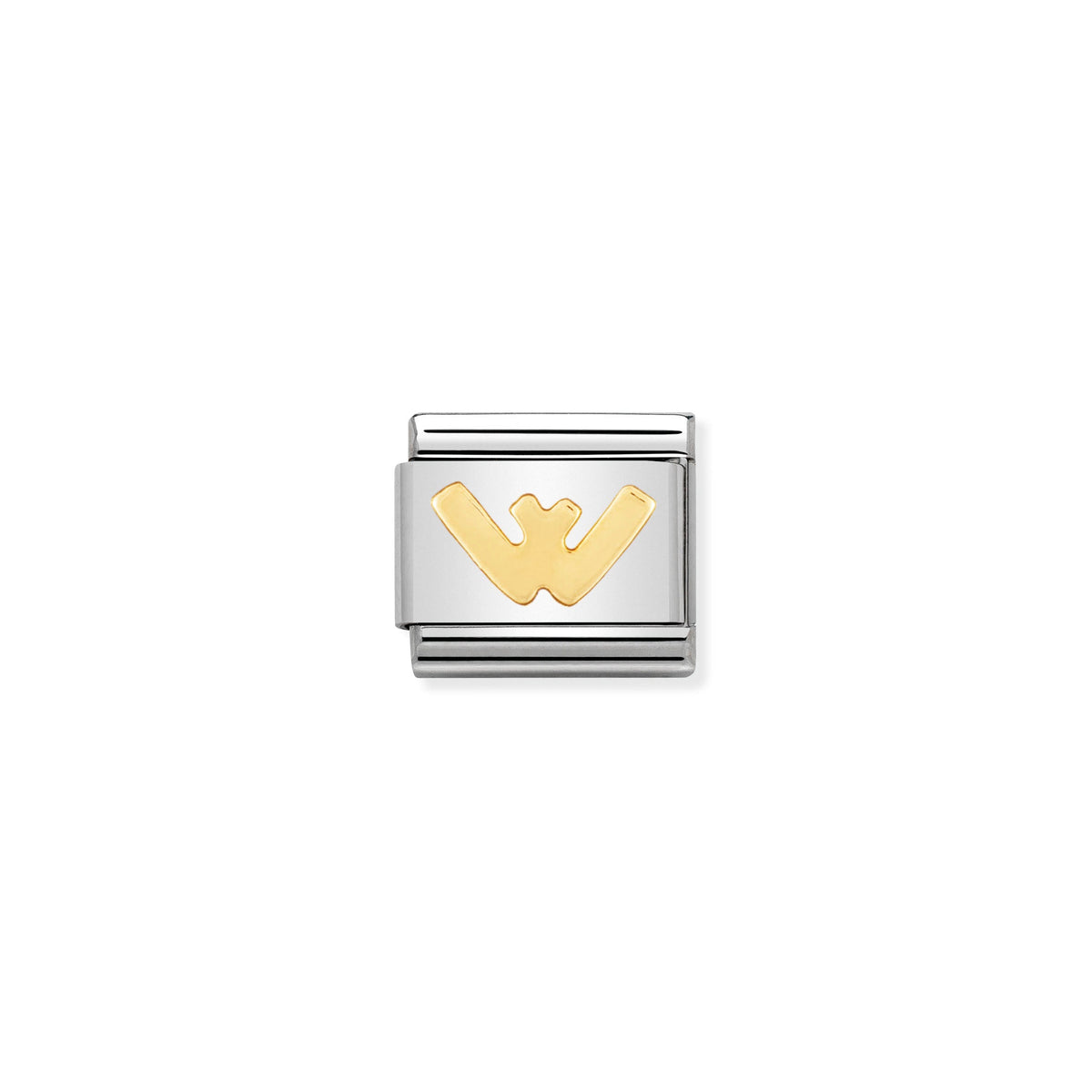 NOMINATION Composable Classic Link 030101/23 Letter W in 18ct Gold