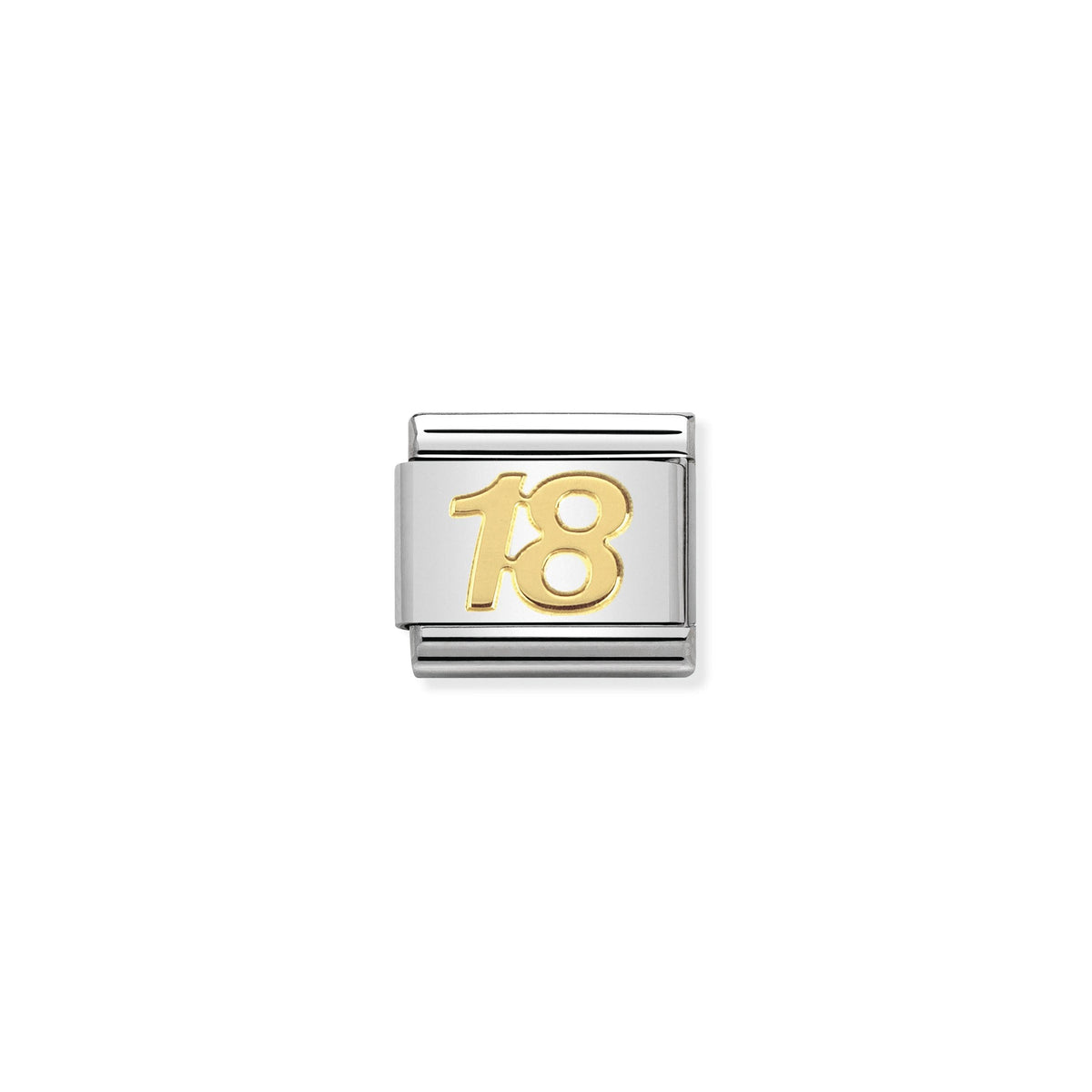 NOMINATION Composable Classic Link 030109/34 Number 18 Symbol in 18ct Gold