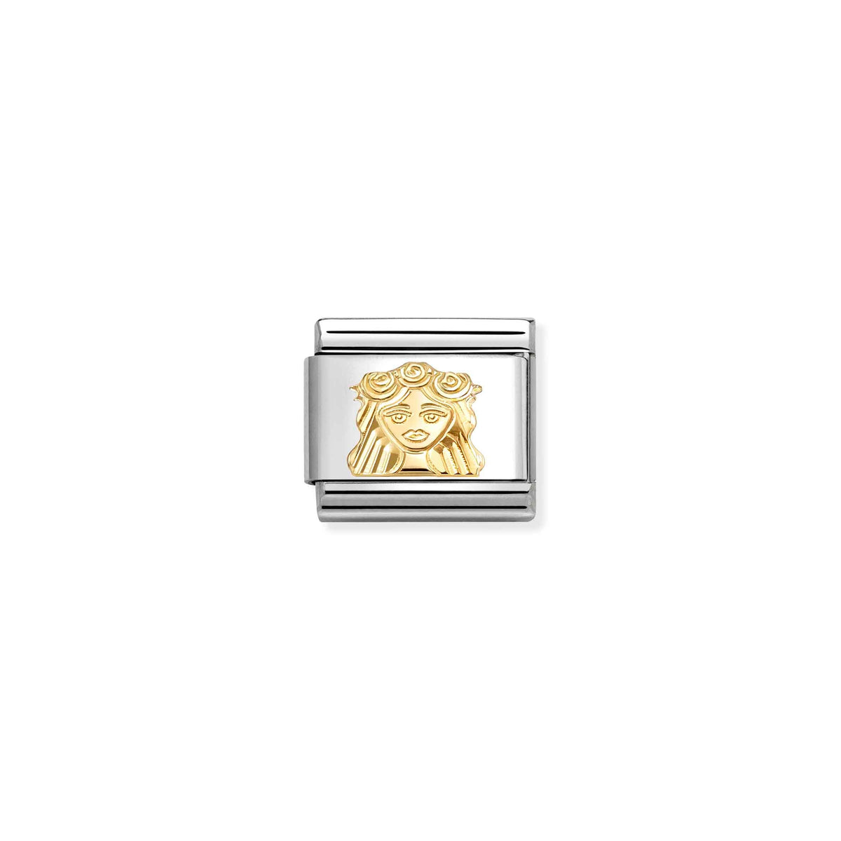 NOMINATION Composable Classic Link 030167/06 Virgo with Etched Detail in 18ct Gold