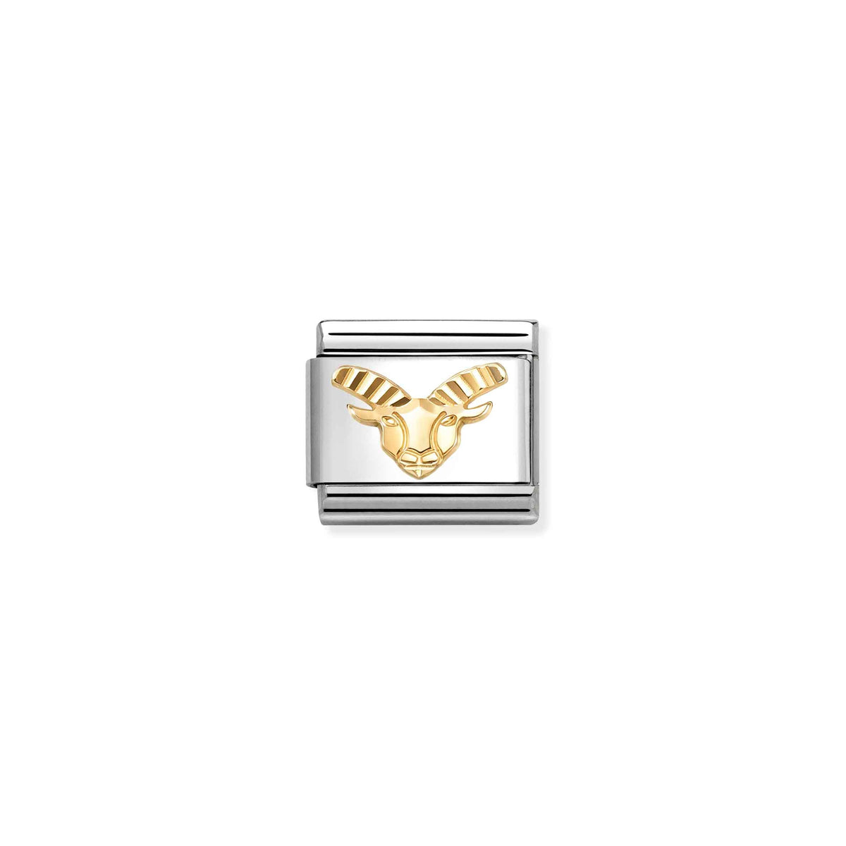 NOMINATION Composable Classic Link 030167/10 Capricorn with Etched Detail in 18ct Gold