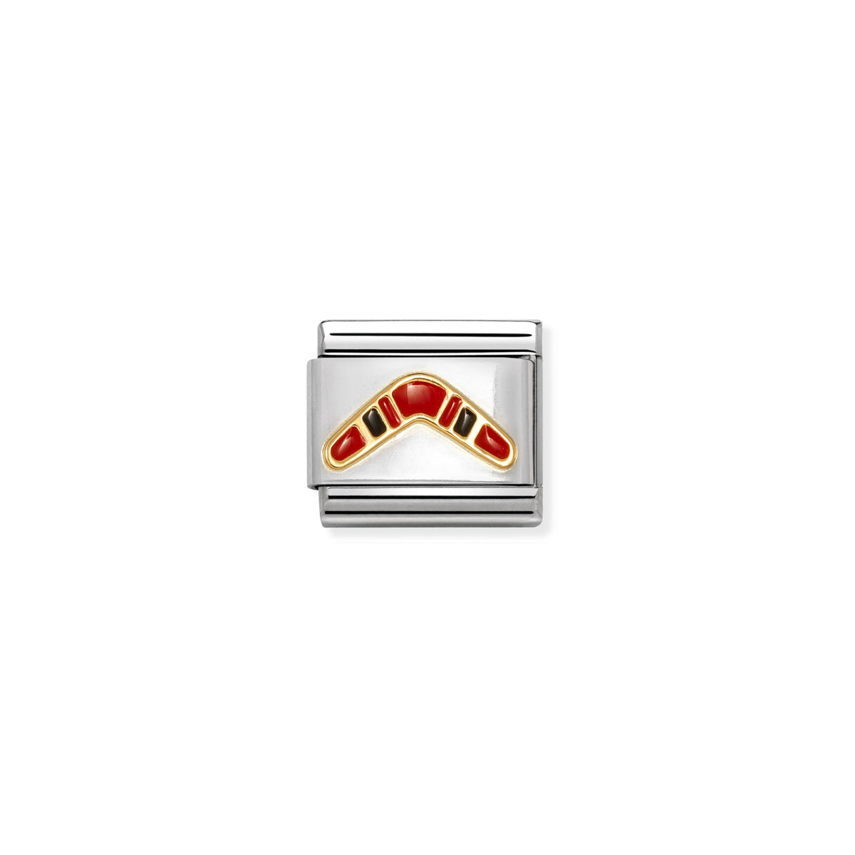 NOMINATION Composable Classic Link 030203/51 Boomerang in 18ct Gold & Enamel
