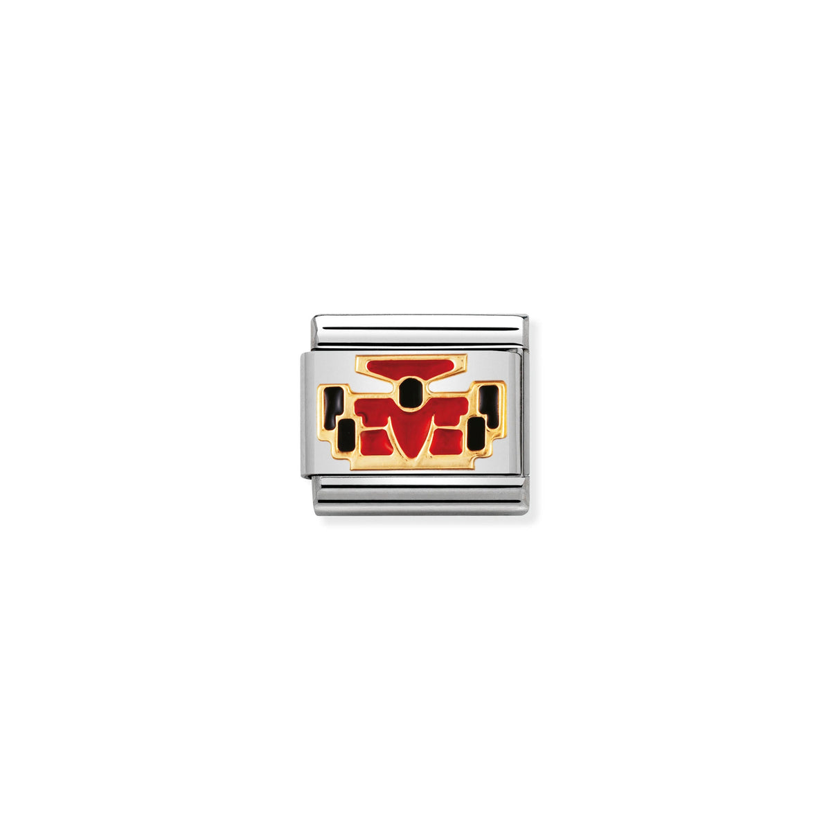 NOMINATION Composable Classic Link 030203/23 Red Car in 18ct Gold & Enamel