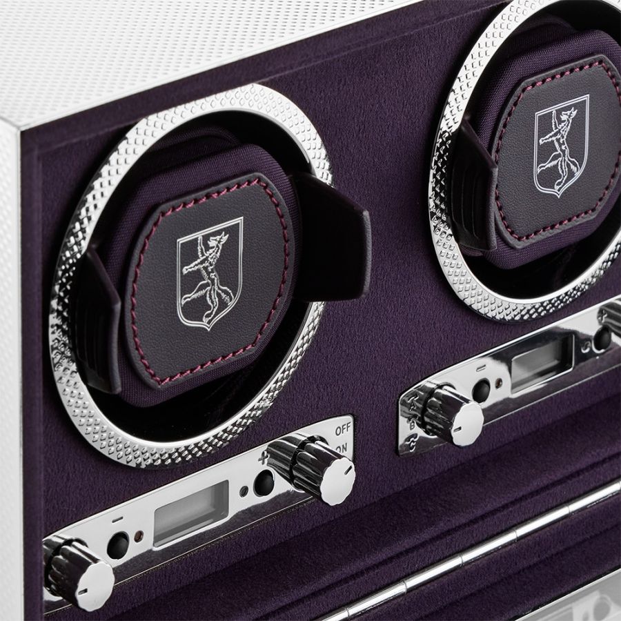 Wolf Silver Double Watch Winder