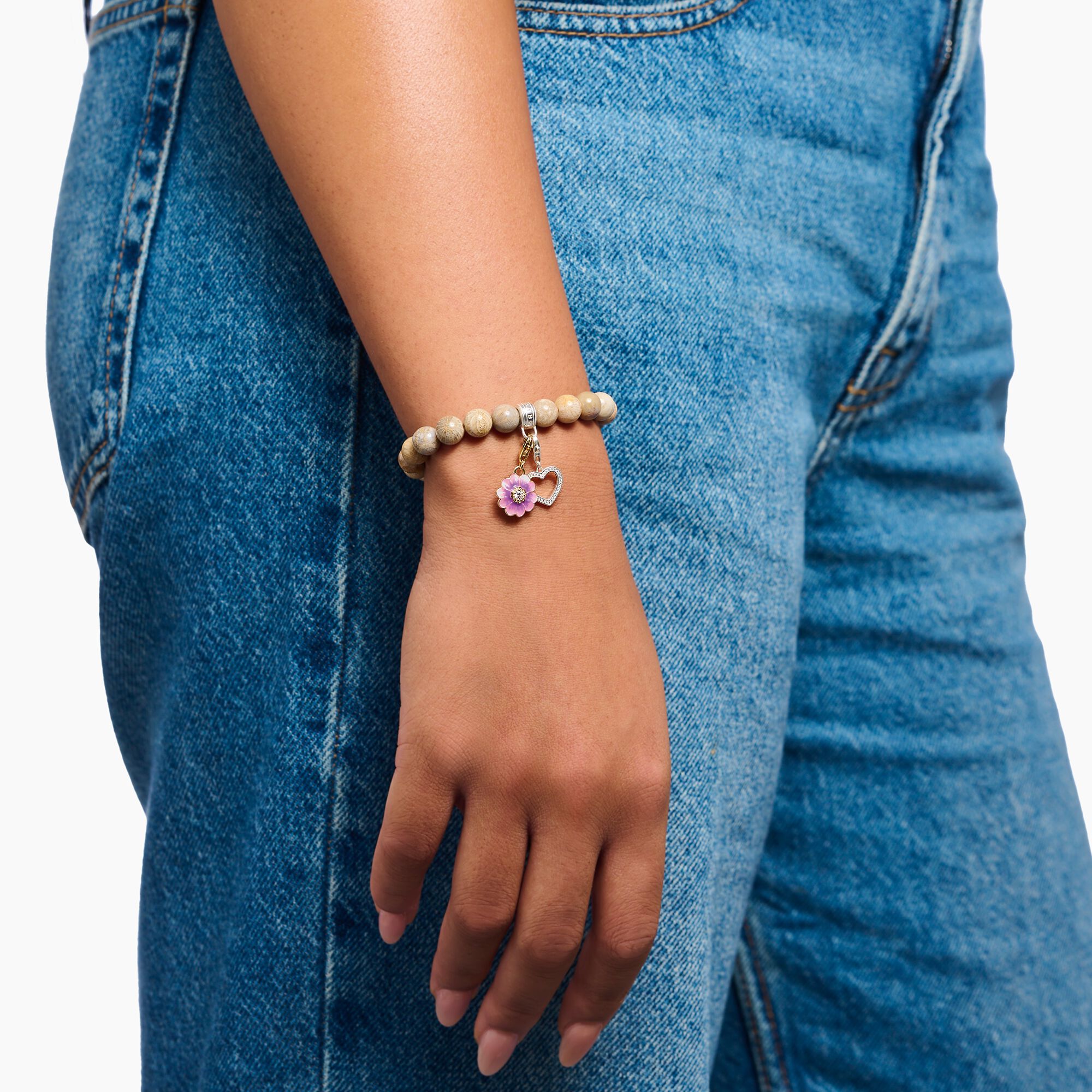 THOMAS SABO Violet Flower Gold Charm