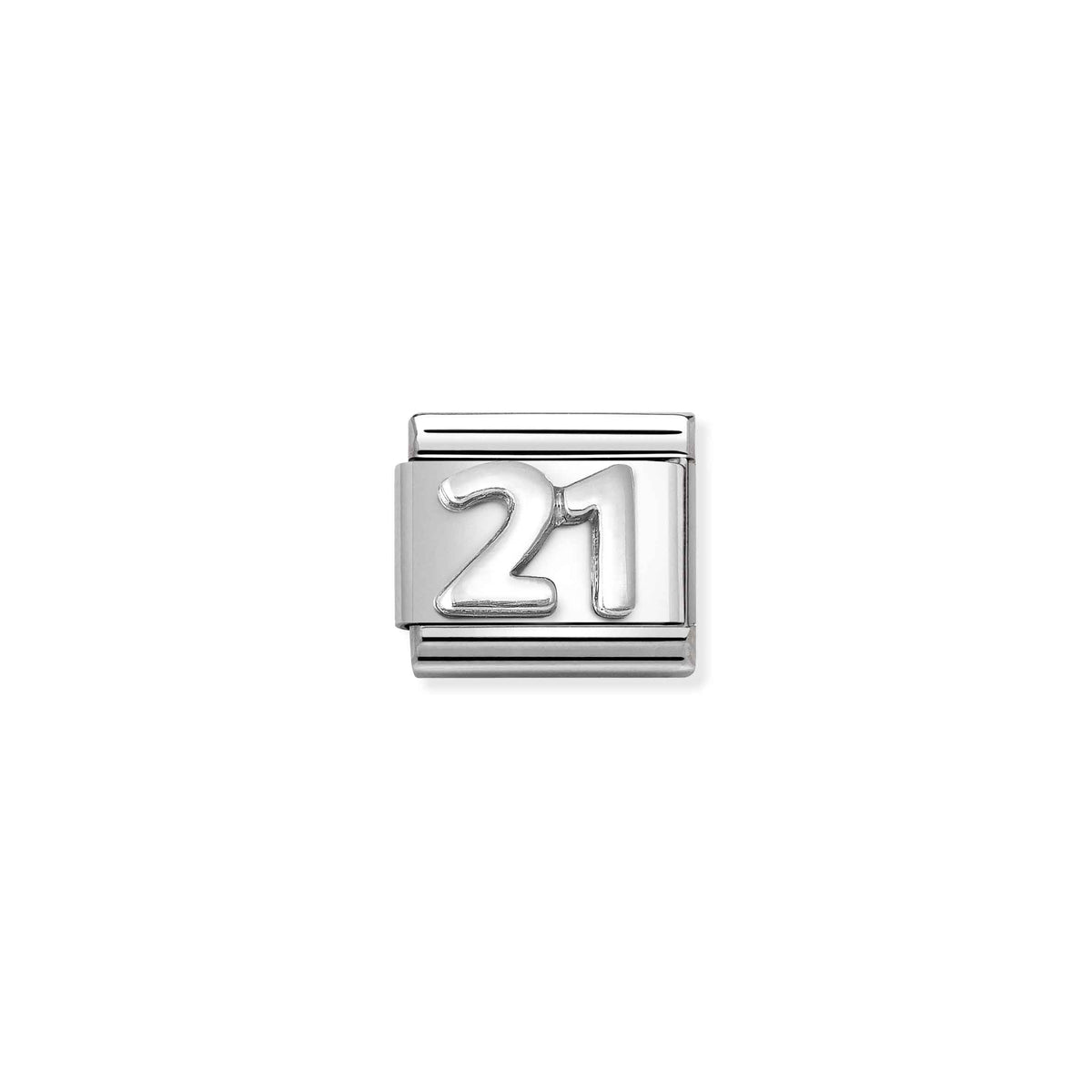 NOMINATION Composable Classic Link 330101/57 Number 21 in 925 Silver
