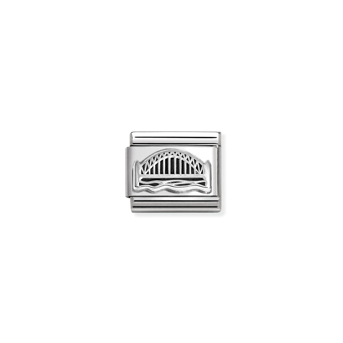 NOMINATION Composable Classic Link 330105/48 Sydney Harbour Bridge Relief in 925 Silver