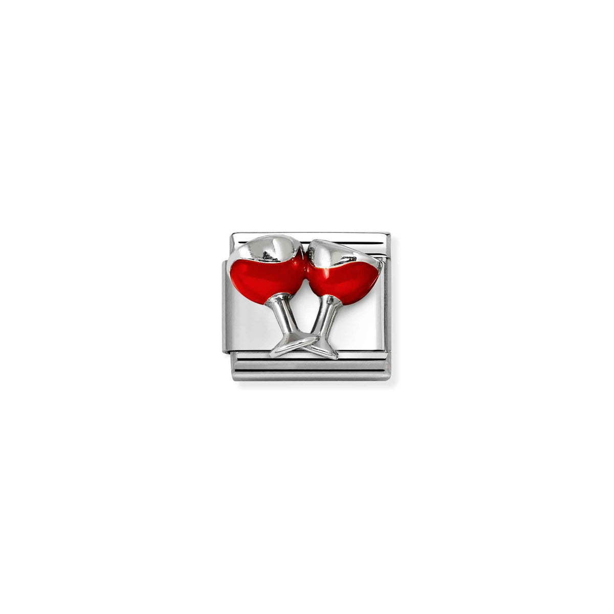 NOMINATION Composable Classic Link 330204/50 Red Wine Glasses in Silver