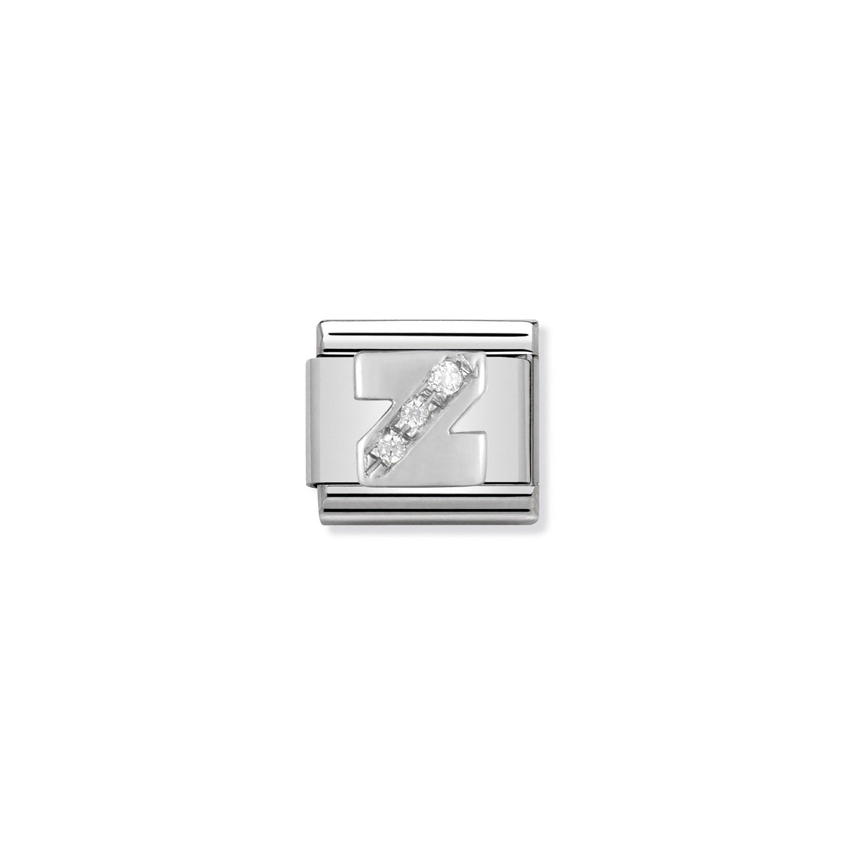 NOMINATION Composable Classic Link 330301/26 Letter Z with Cubic Zirconia in 925 Silver