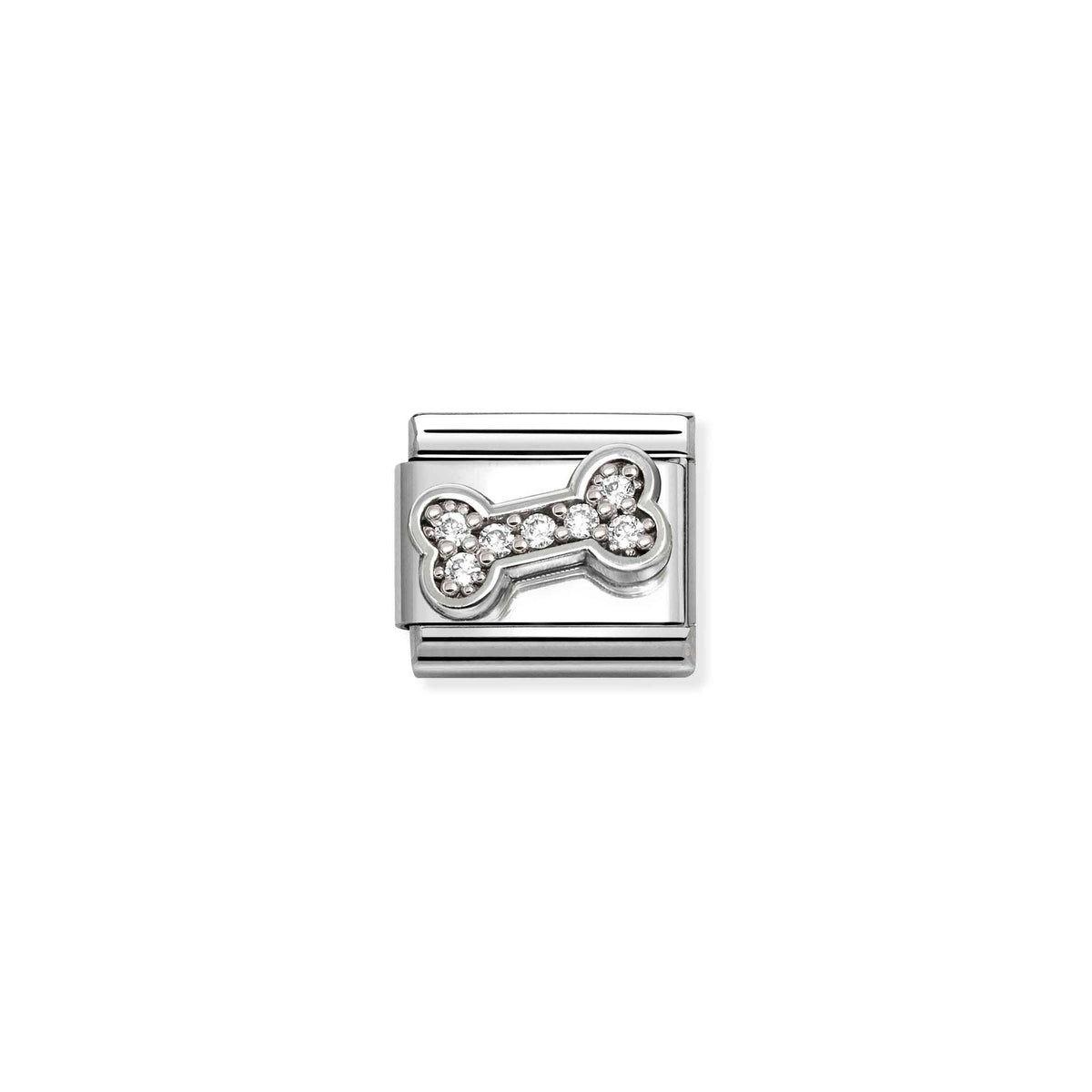 NOMINATION Composable Classic Link 330304/52 White Bone Cubic Zirconia in Silver