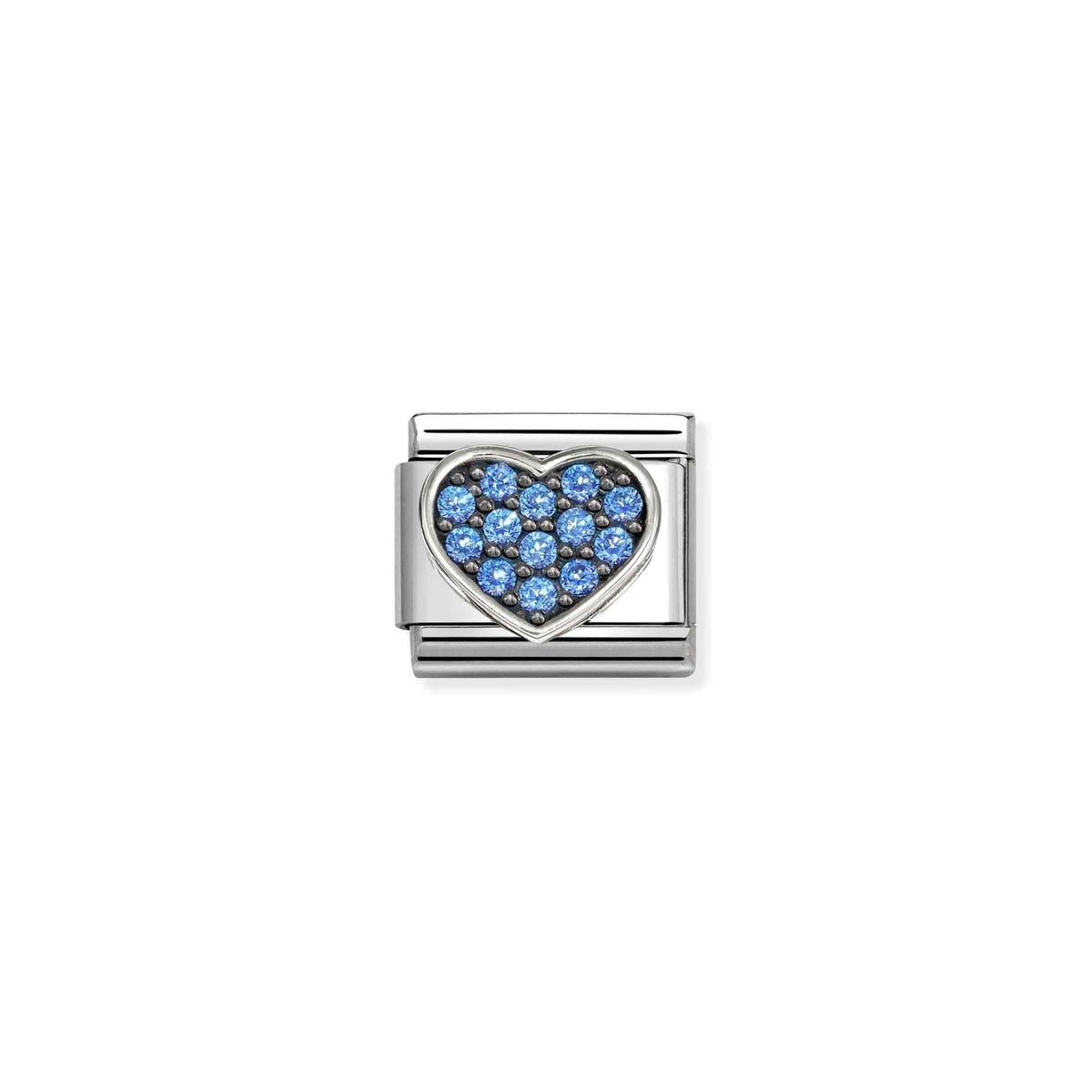 NOMINATION Composable Classic Link 330322/28 Blue Heart Cubic Zirconia in Silver