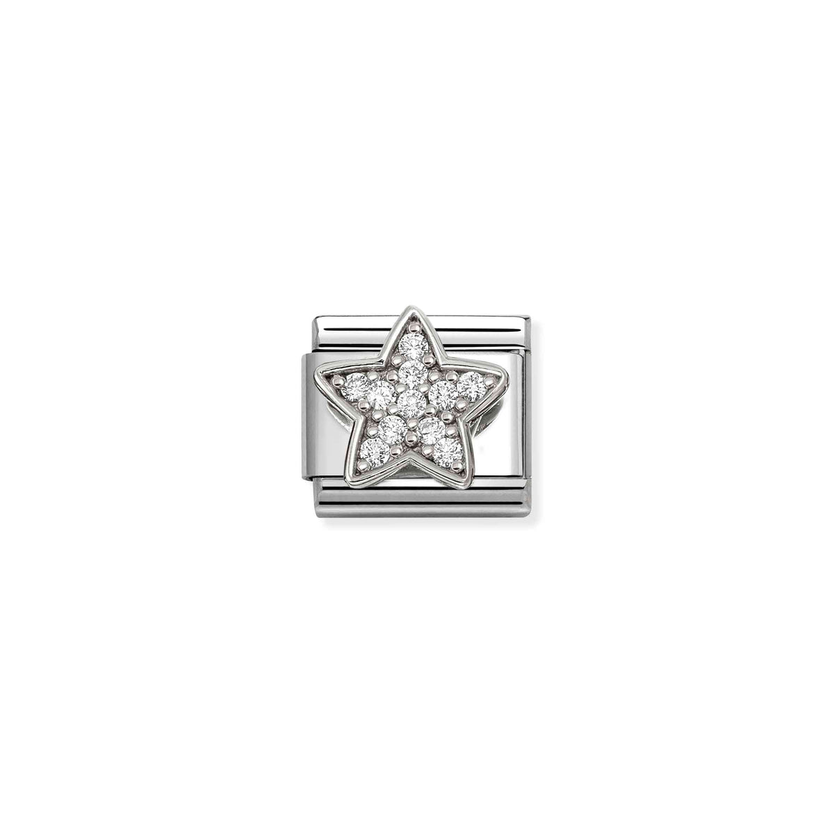 NOMINATION Composable Classic Link 330322/29 White Star Cubic Zirconia in Silver
