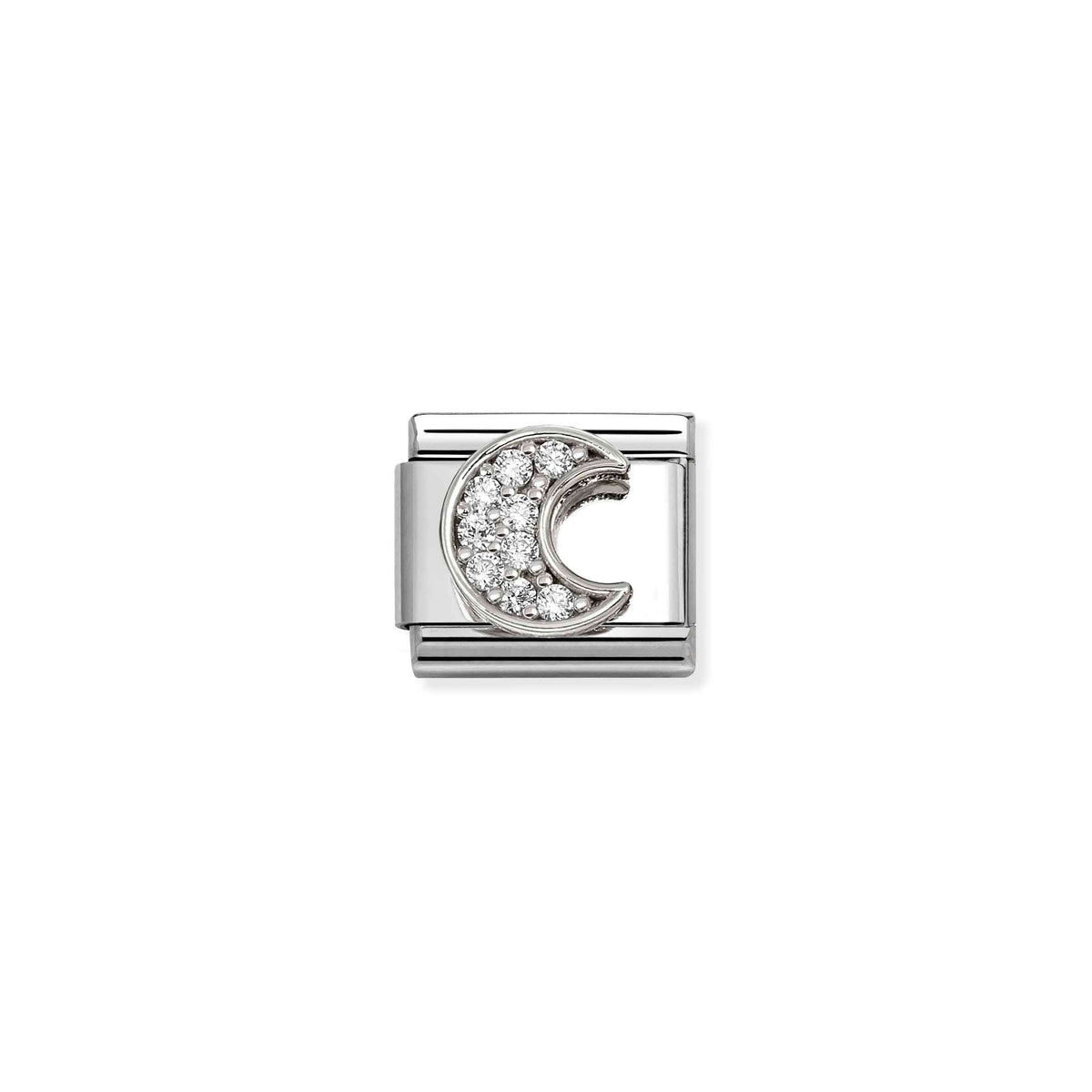 NOMINATION Composable Classic Link 330322/30 White Moon Cubic Zirconia in Silver