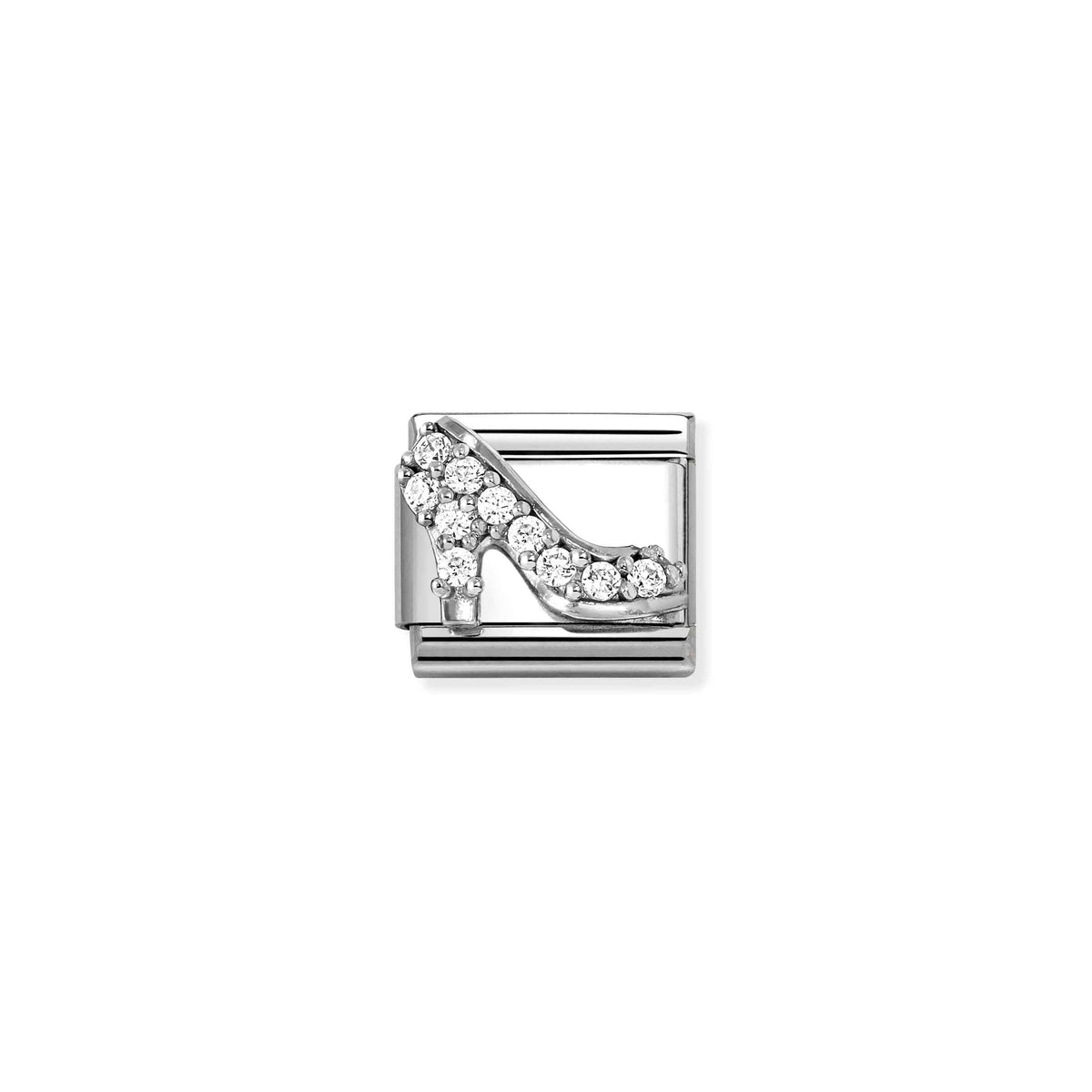 NOMINATION Composable Classic Link 330328/23 High Heel in 925 Silver & Cubic Zirconia