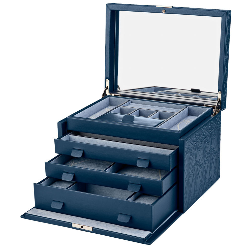 WOLF x Liberty Large Jewellery Box - Navy