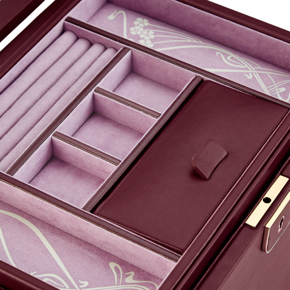 WOLF x Liberty Large Jewellery Box - Burgundy