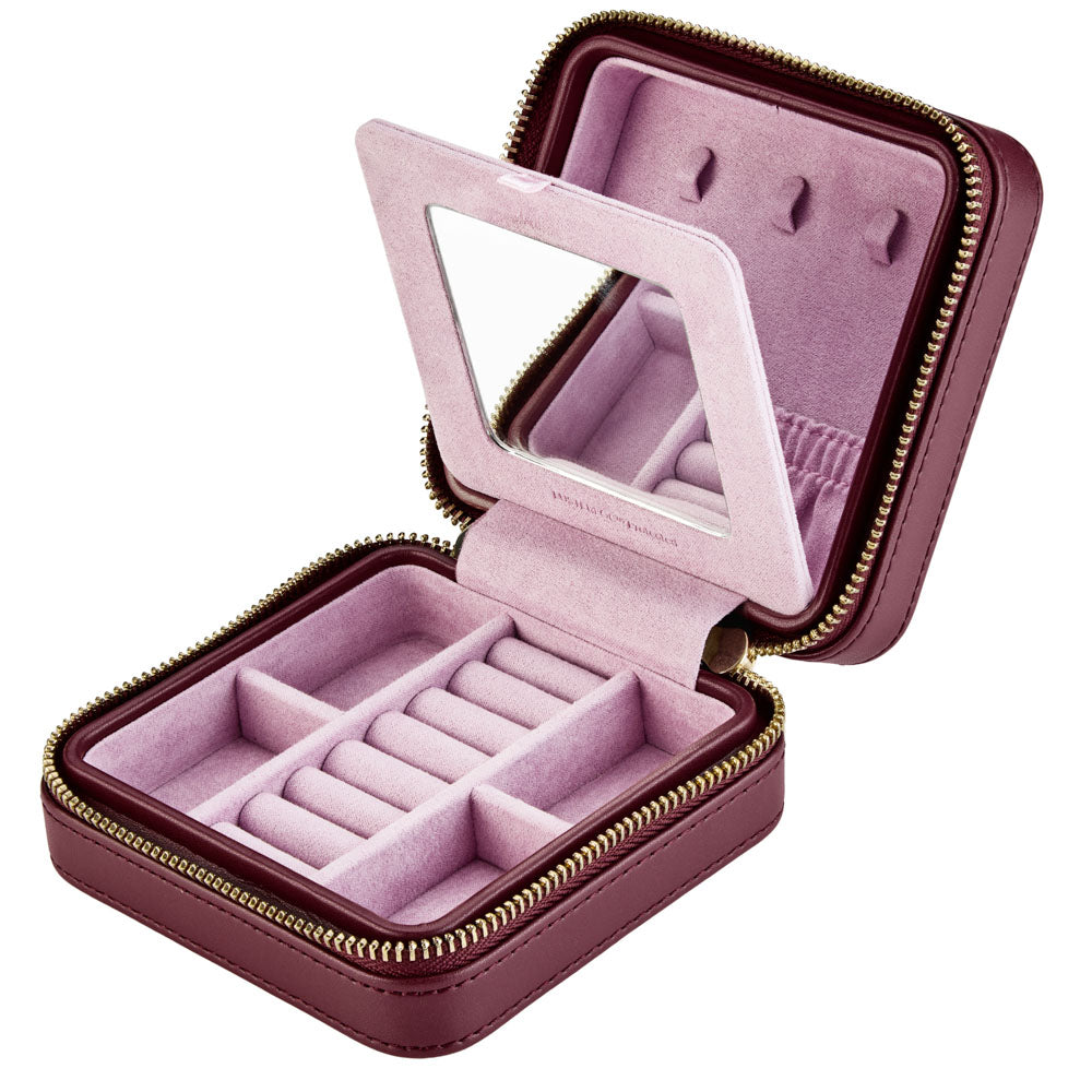 WOLF x Liberty Small Travel Zip Case - Burgundy