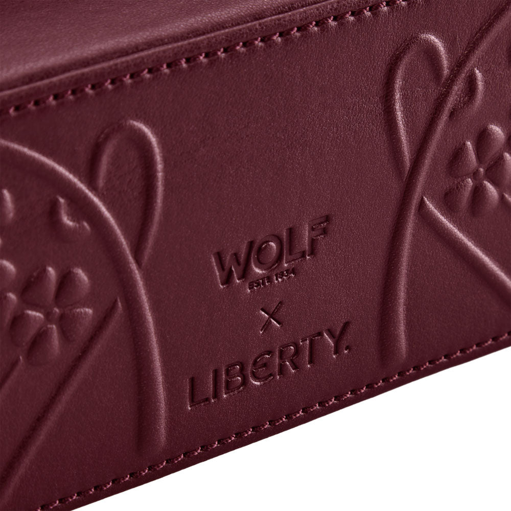 WOLF x Liberty Medium Zip Case - Burgundy