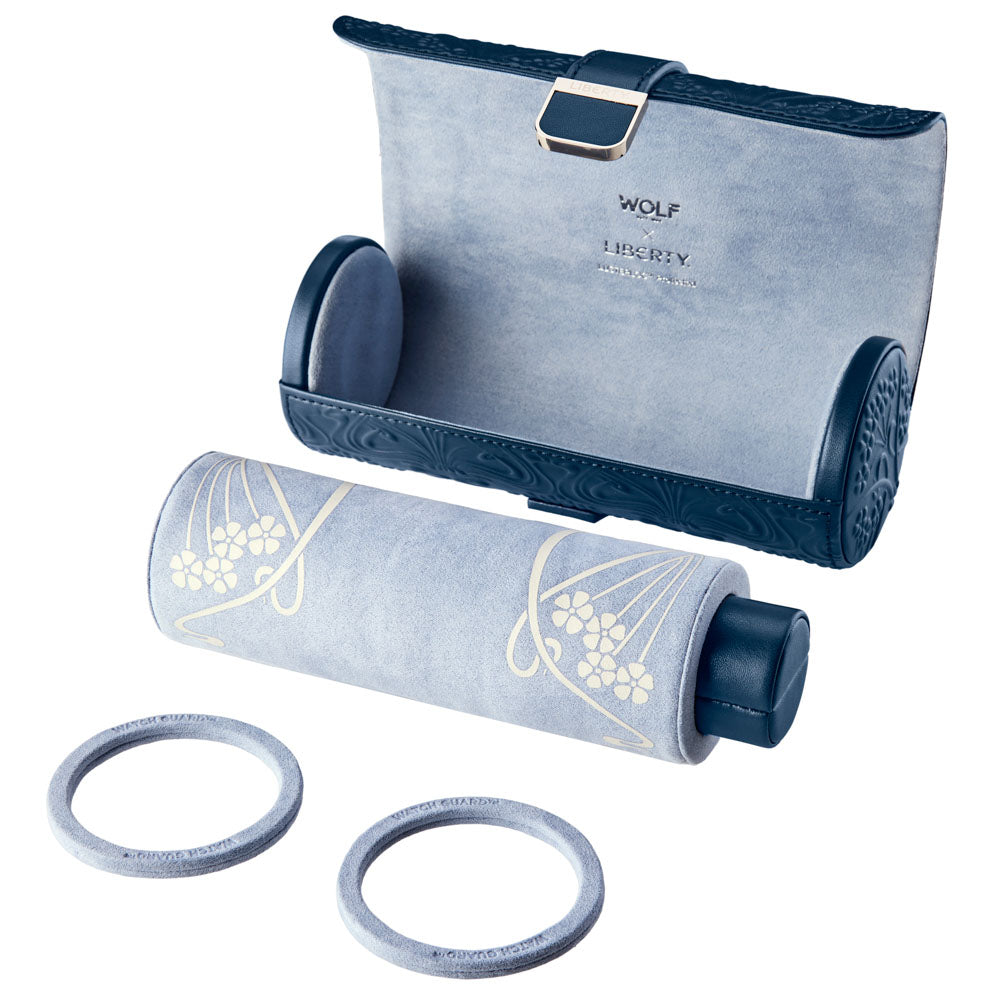 WOLF x Liberty Triple Watch Roll - Navy