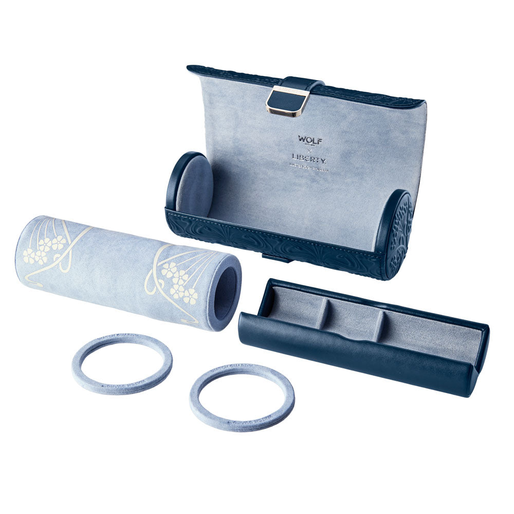 WOLF x Liberty Triple Watch Roll - Navy