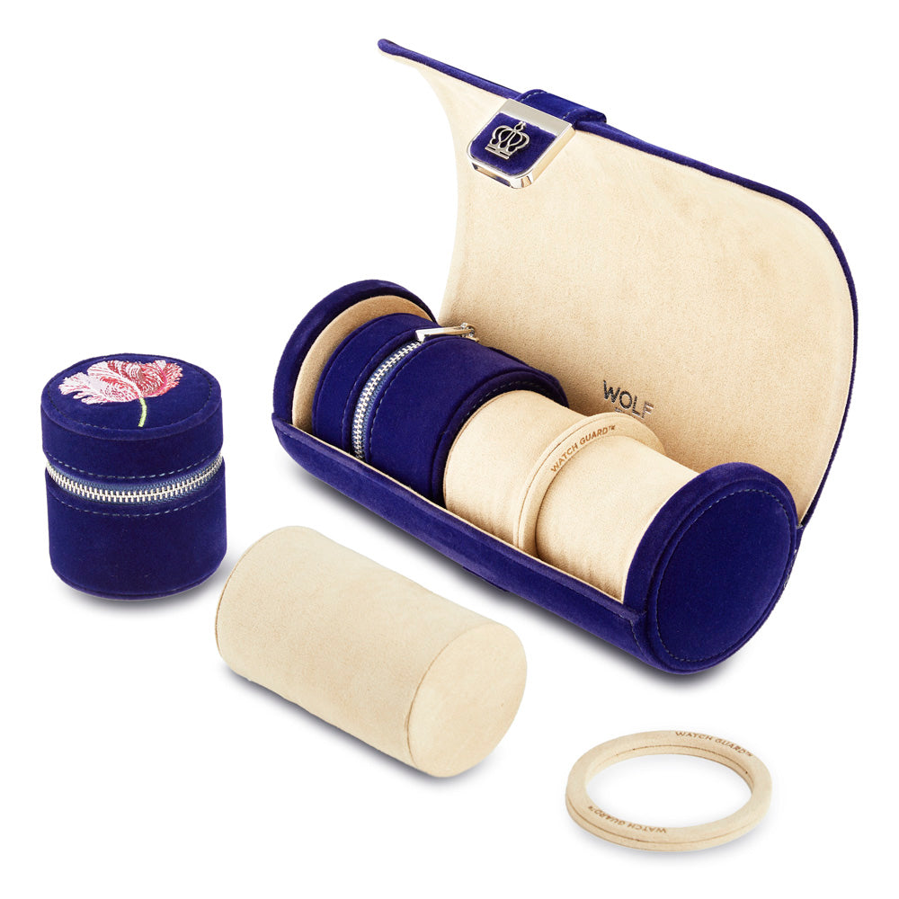 Royal Asscher Double Watch Roll with Jewellery Storage