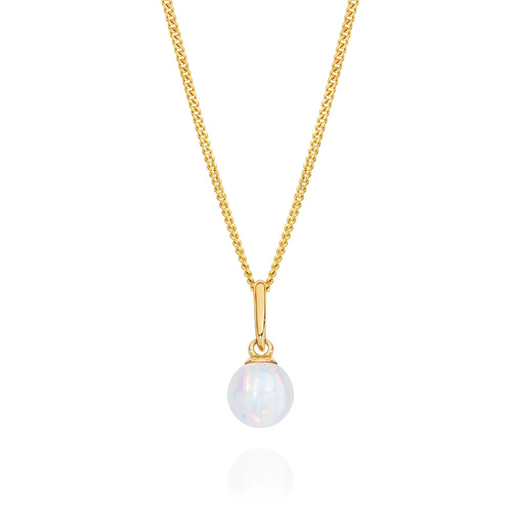 9ct gold synthetic opal pendant