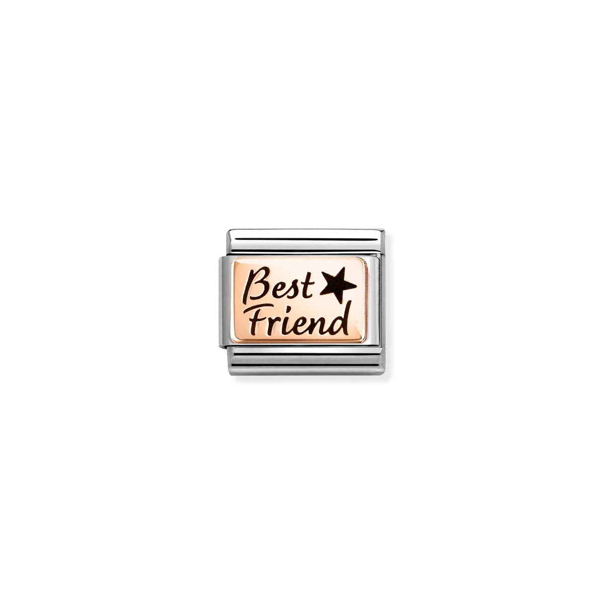 NOMINATION Composable Classic Link 430111/34 Best Friend in 9ct Rose Gold