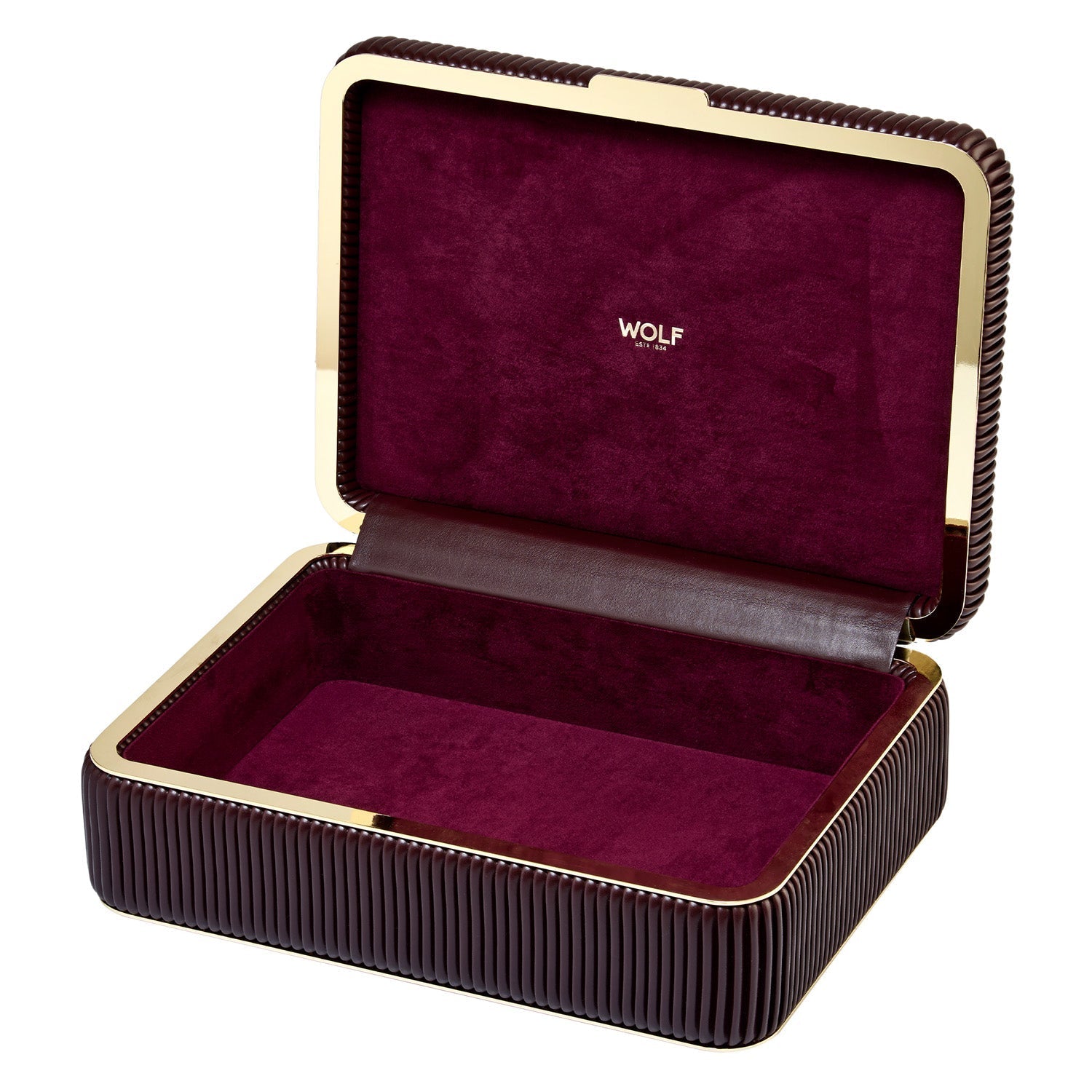Wolf Bella Medium Jewellery Box Bordeaux