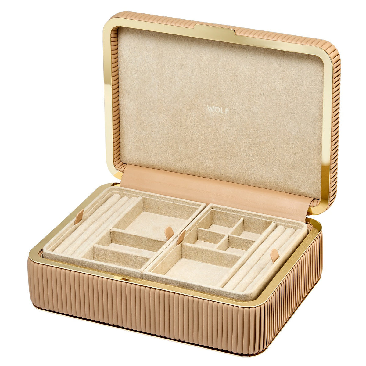 Wolf Bella Medium Jewellery Box Mocha