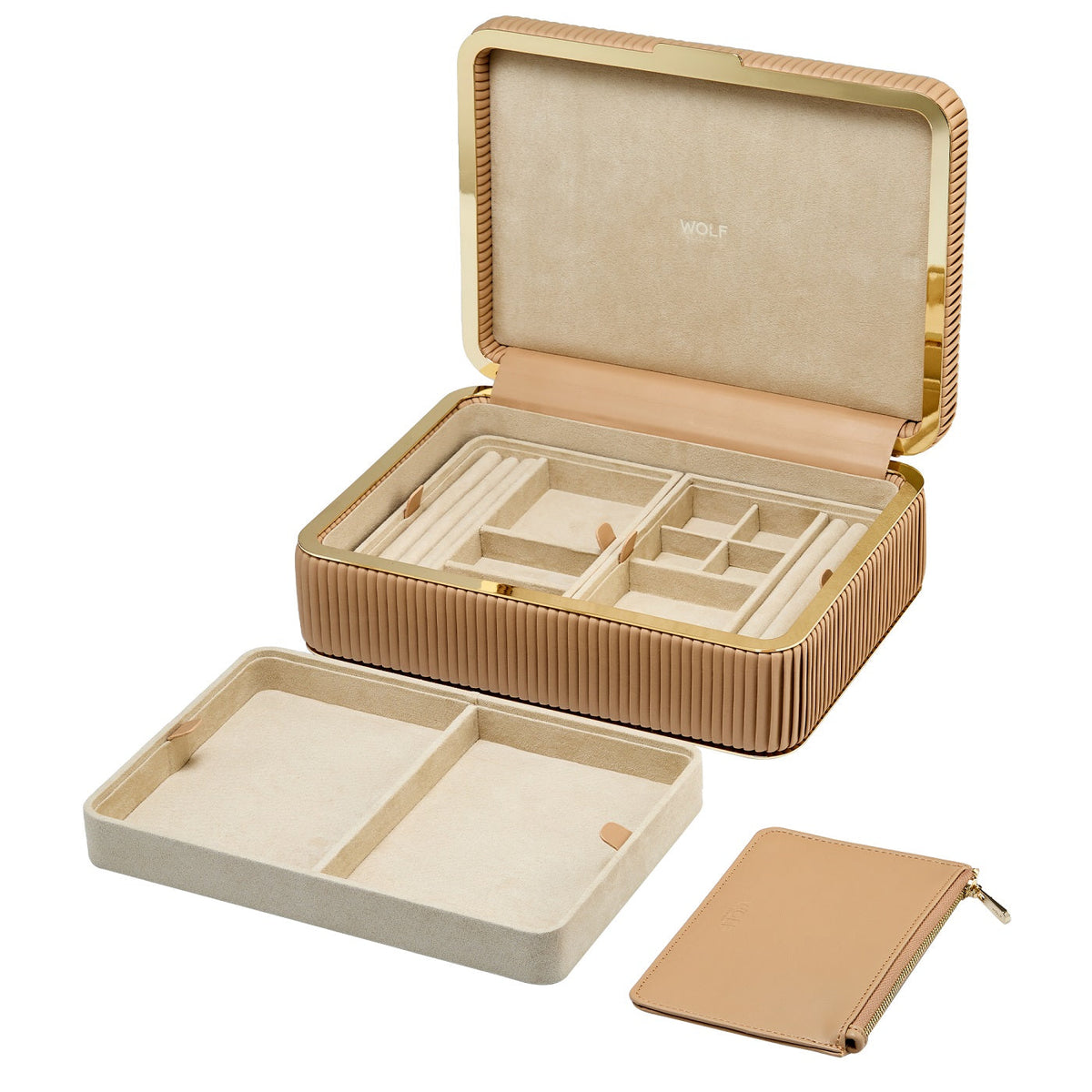 Wolf Bella Medium Jewellery Box Mocha