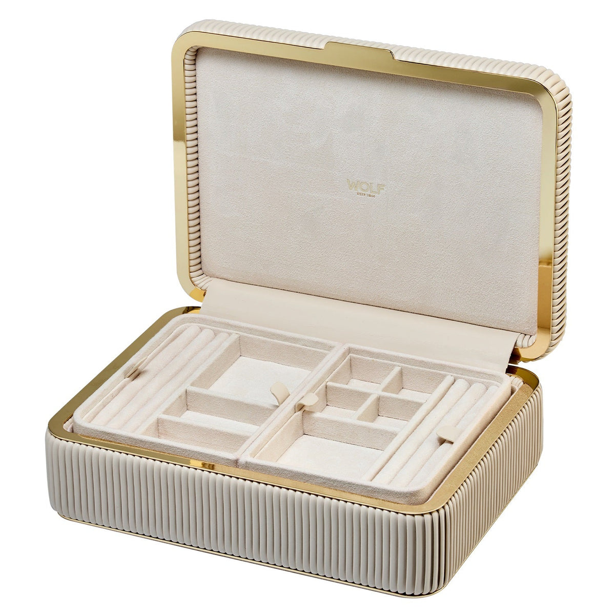 Wolf Bella Medium Jewellery Box Bone