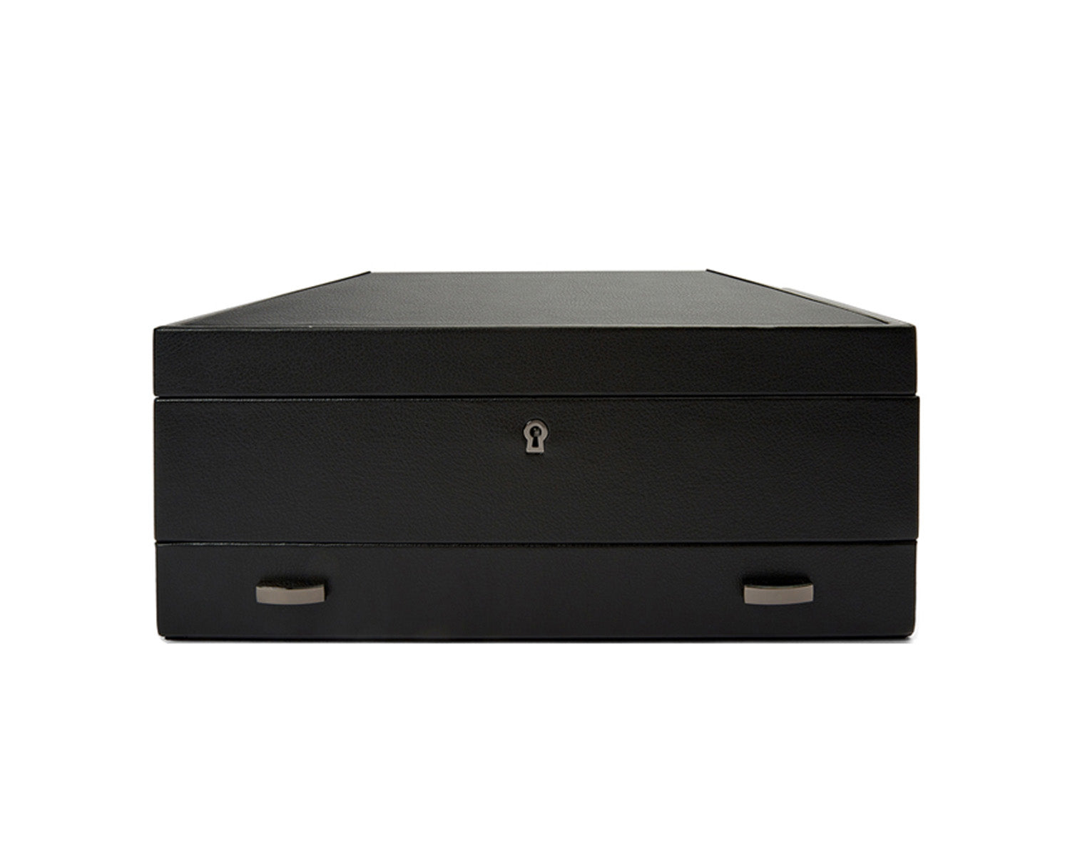 Wolf British Racing 10 Piece Watch Box with Drawer Black