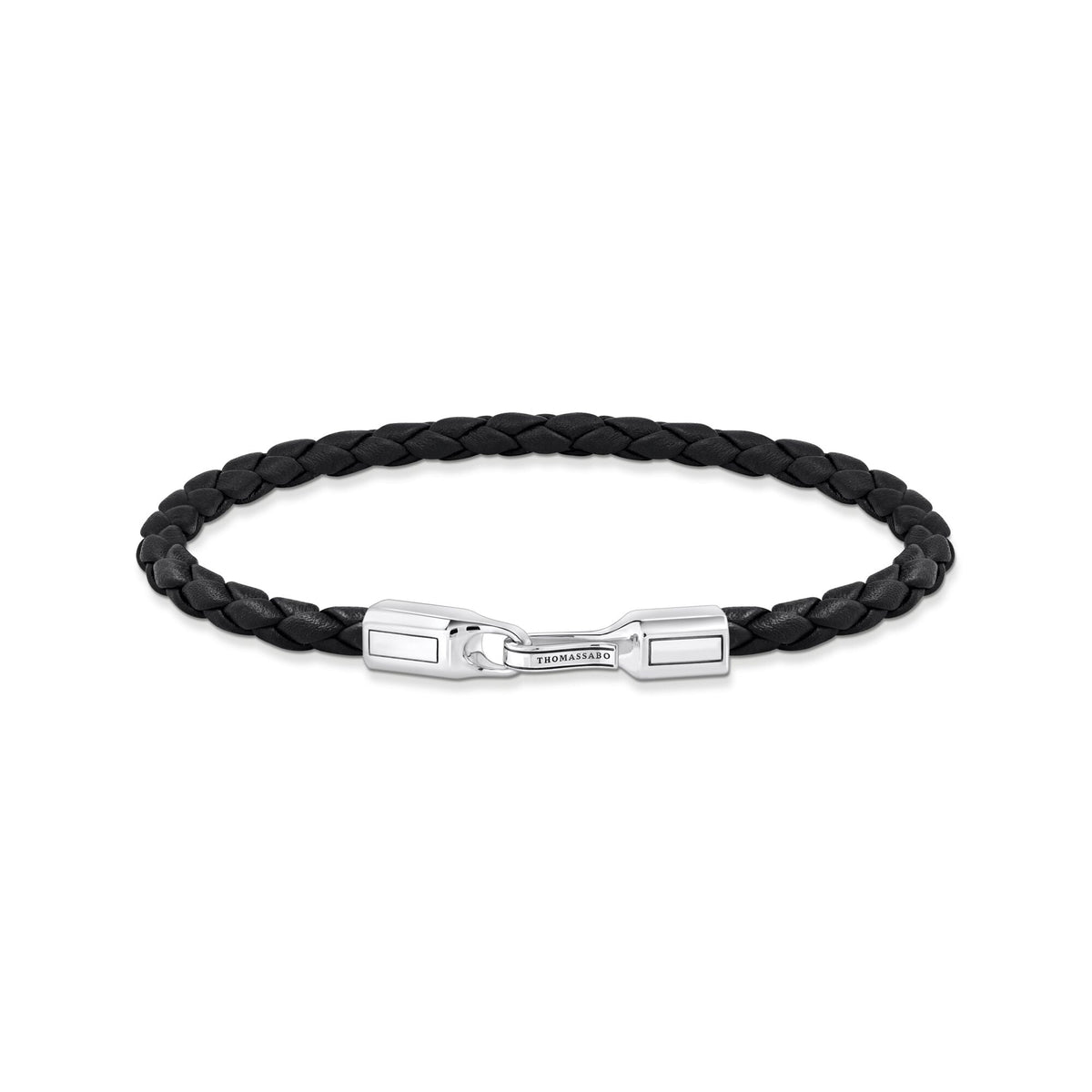THOMAS SABO Bracelet with Braided, Black Leather