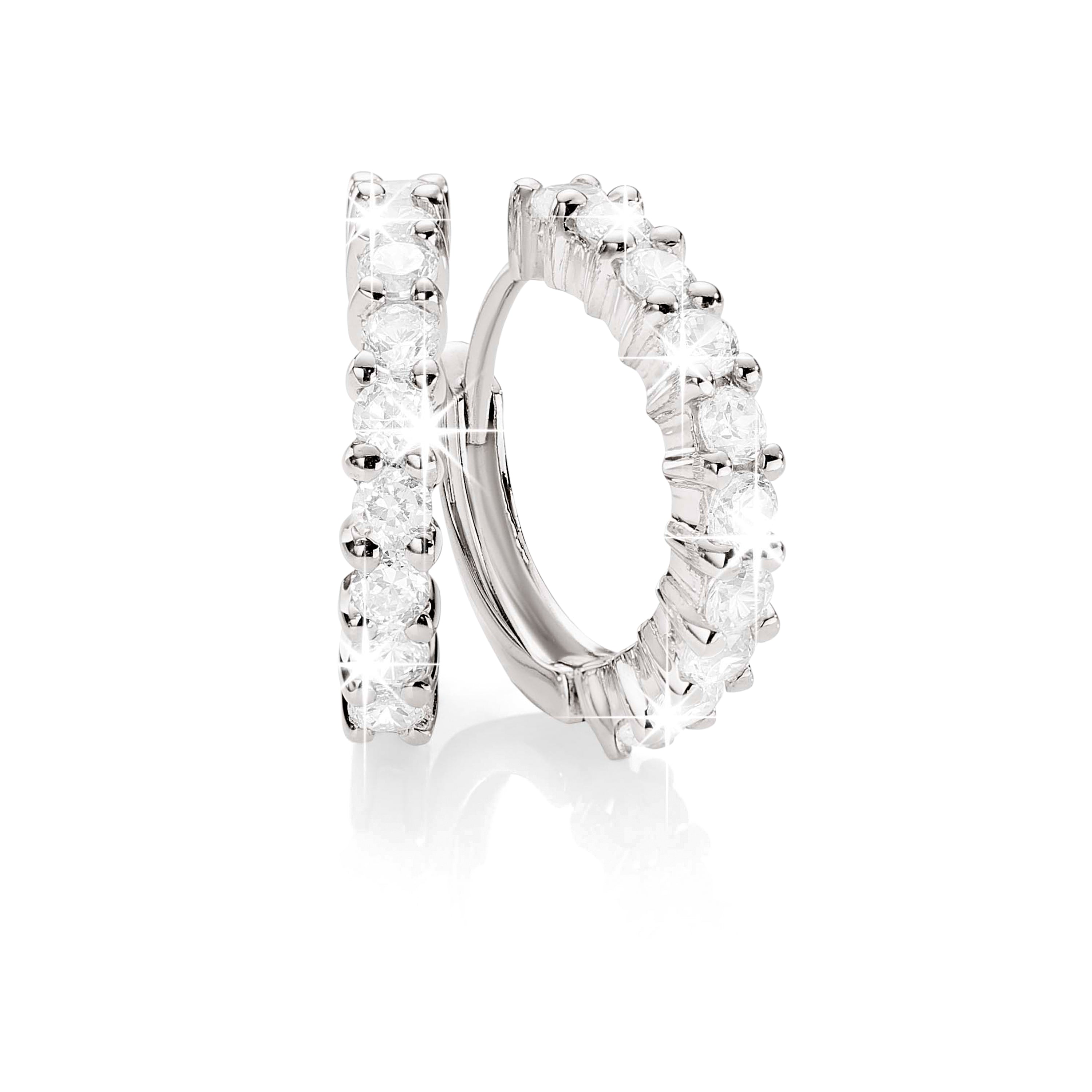 Silver cubic zirconia earrings