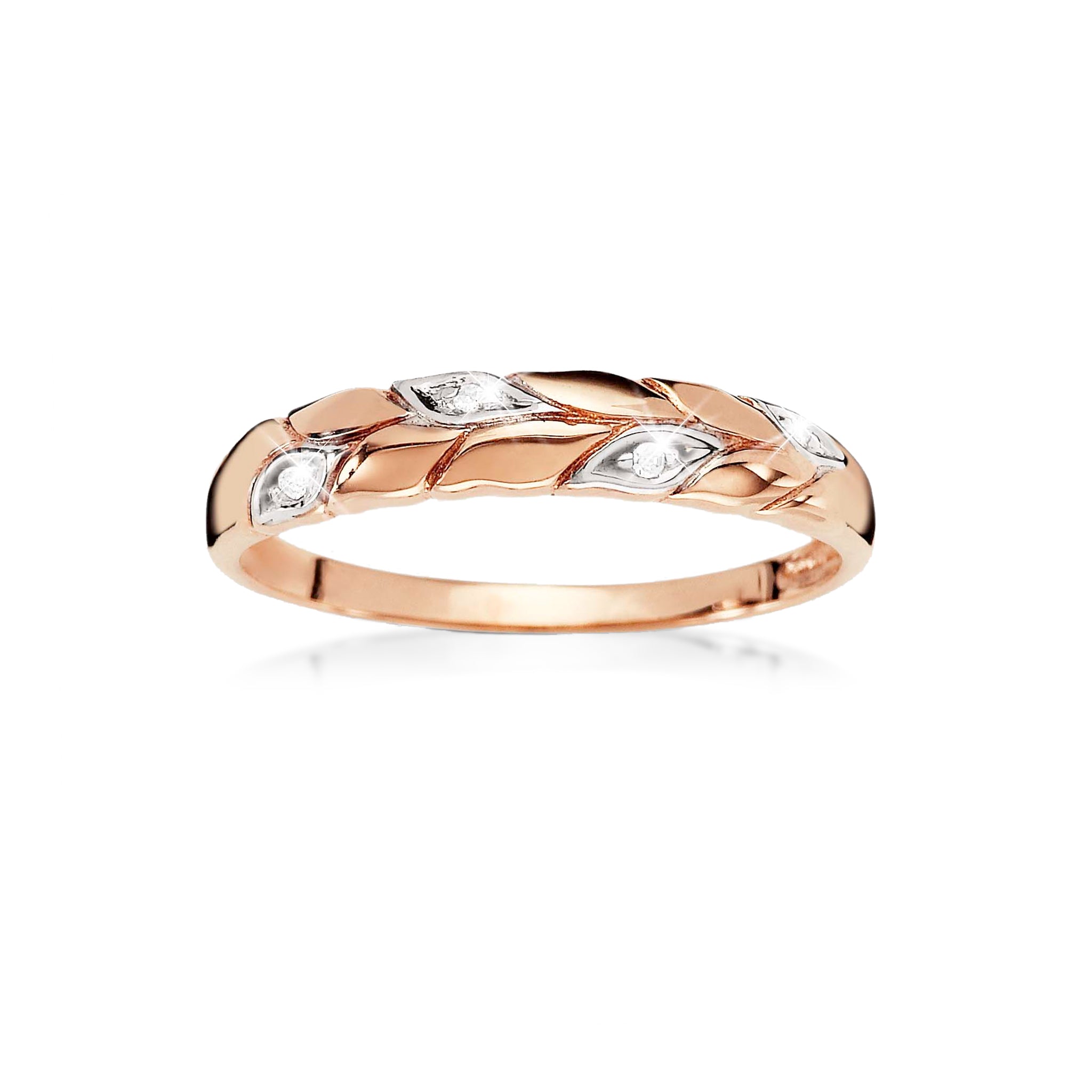 9ct rose gold diamond ring