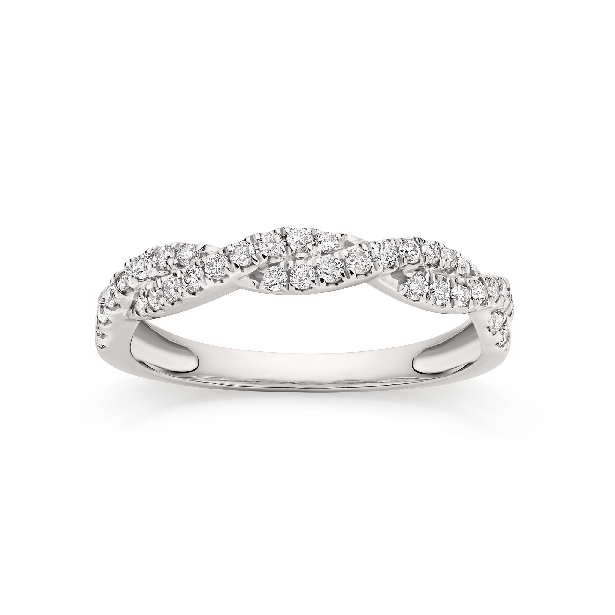 9ct white gold 1/3ct diamond ring