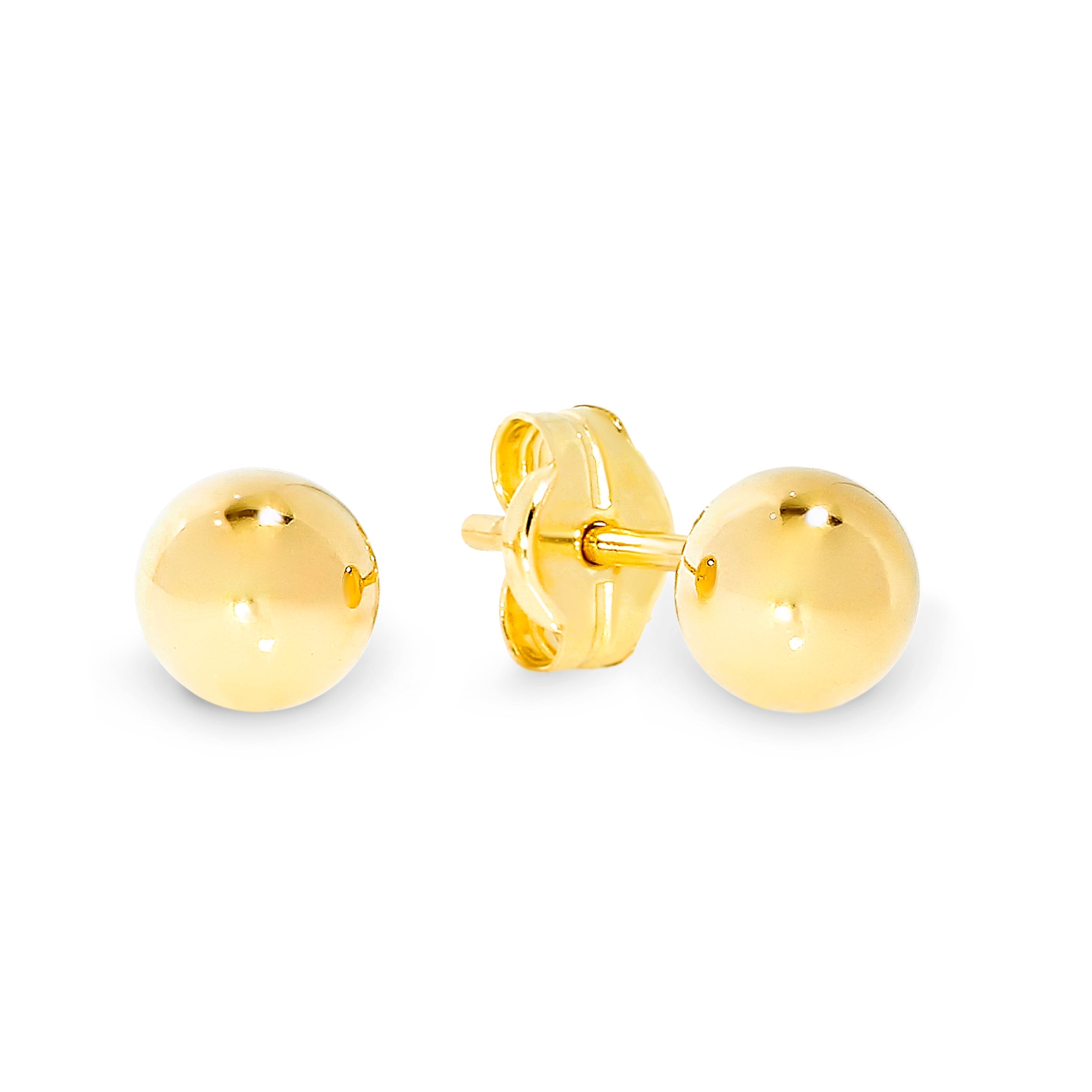 9ct gold 4mm ball studs