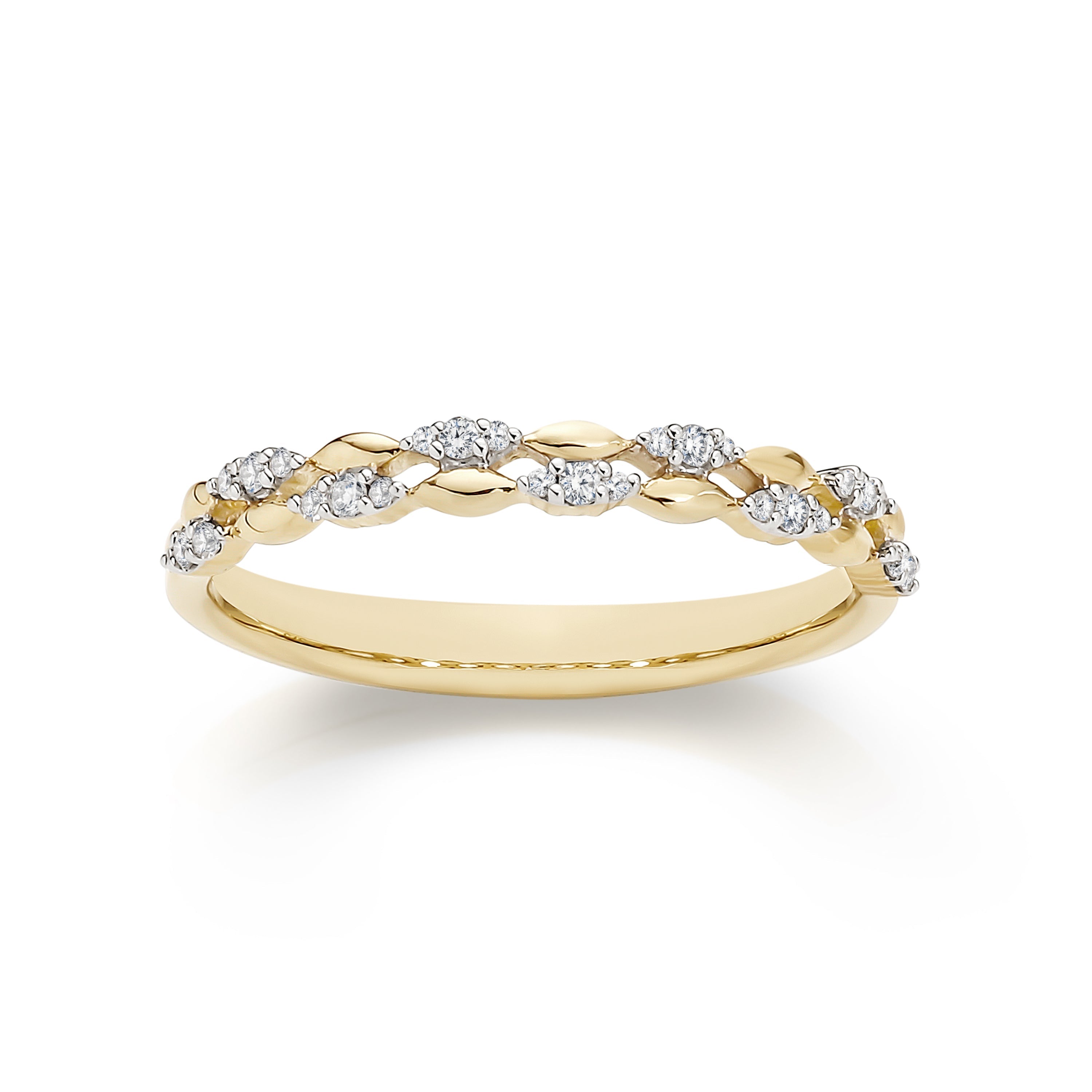 9ct gold 0.10ct diamond ring