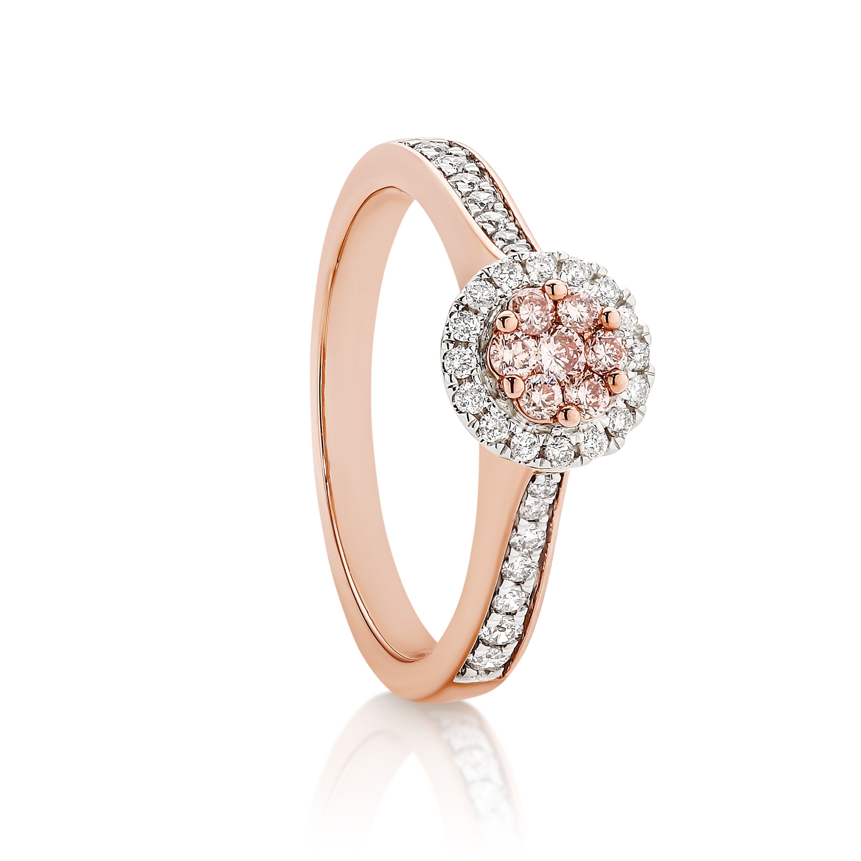 9ct rose gold 0.50ct Natural Australian Pink Diamond ring