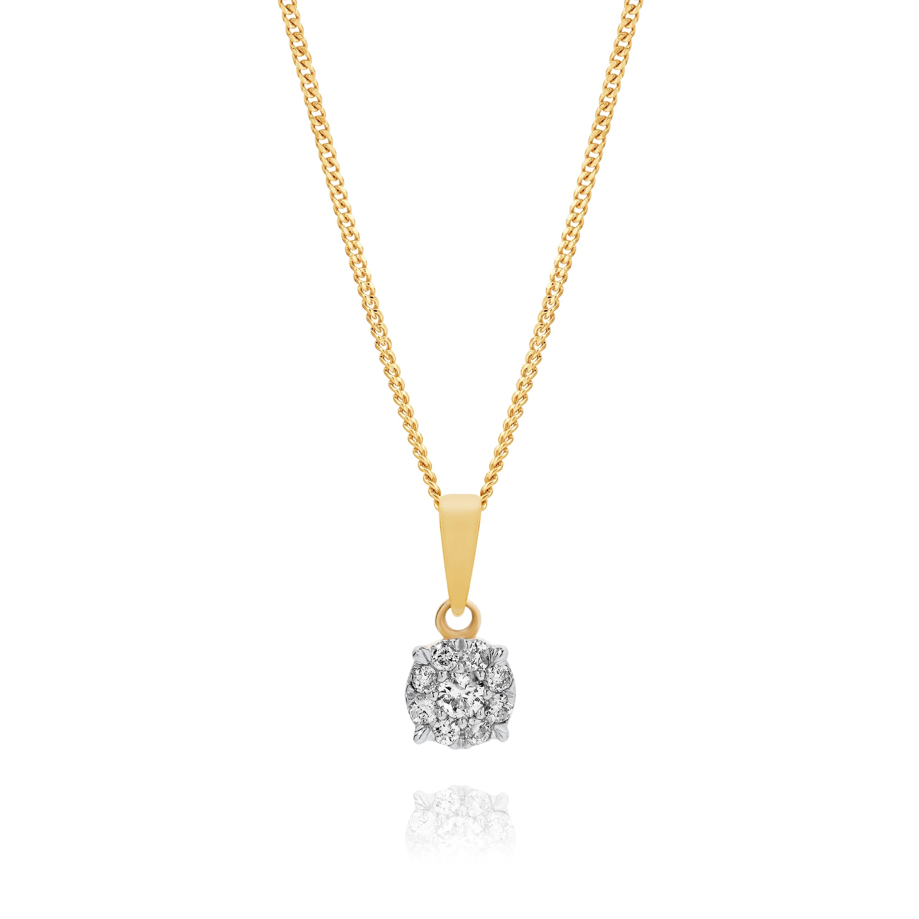 9ct 0.13ct diamond pendant