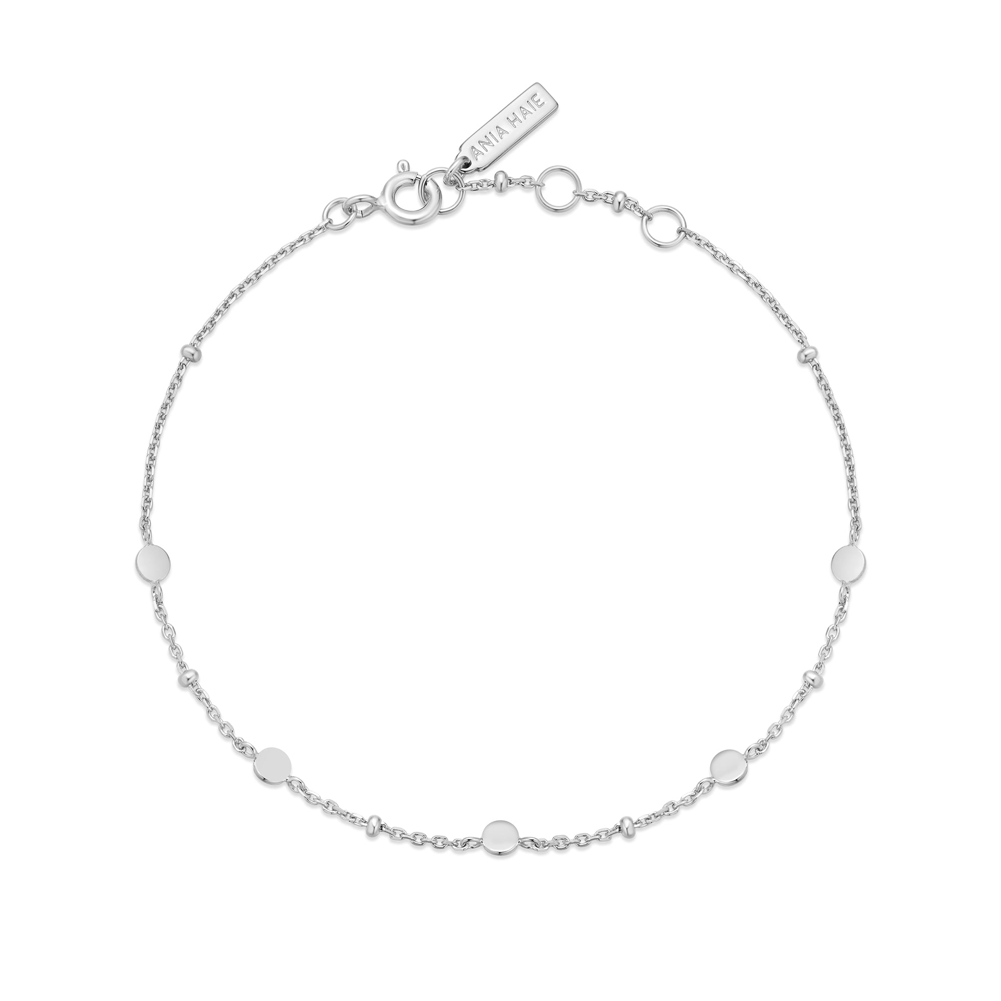 Ania Haie Silver Disc Station Bracelet