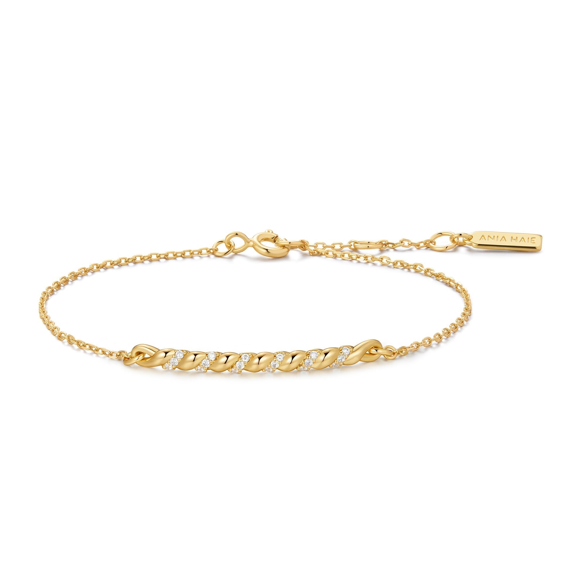 Ania Haie Gold Twisted Bar Bracelet