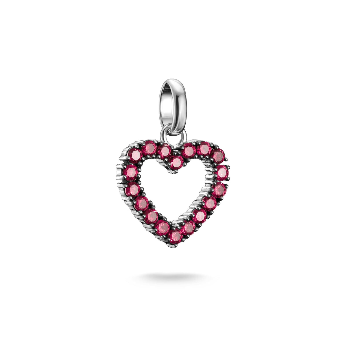 THOMAS SABO Connect Charm heart with red stones