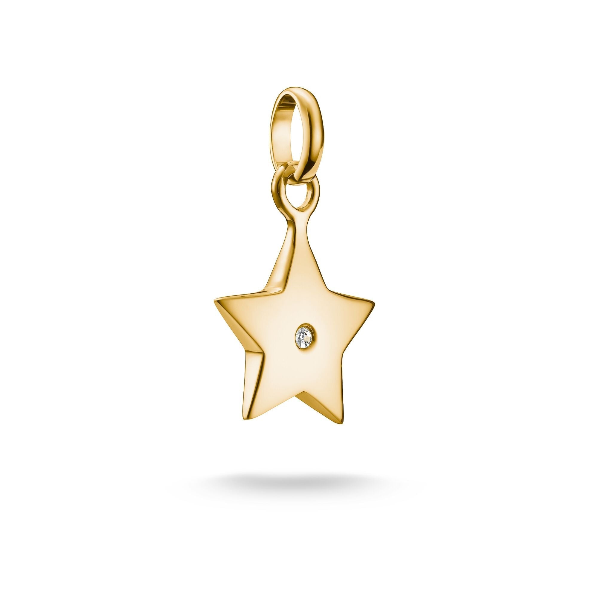 THOMAS SABO Connect Charm star with white stone in Gold