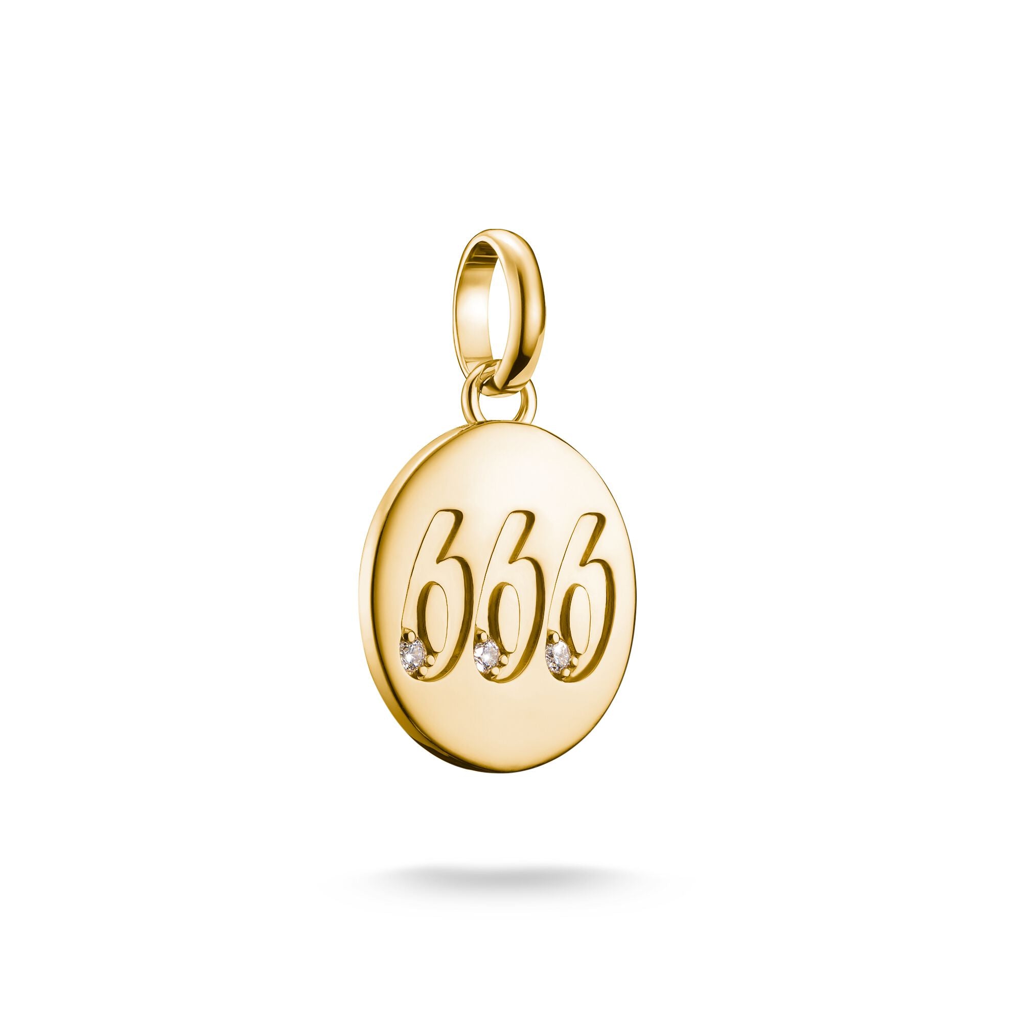 THOMAS SABO Connect Charm angel number 666 with stones Gold