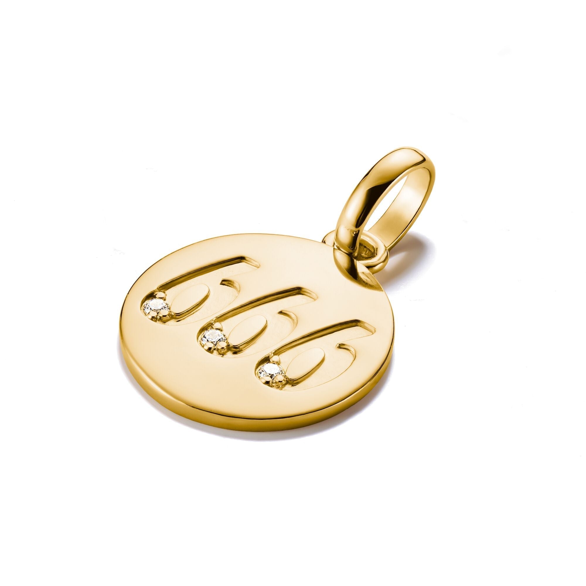 THOMAS SABO Connect Charm angel number 666 with stones Gold