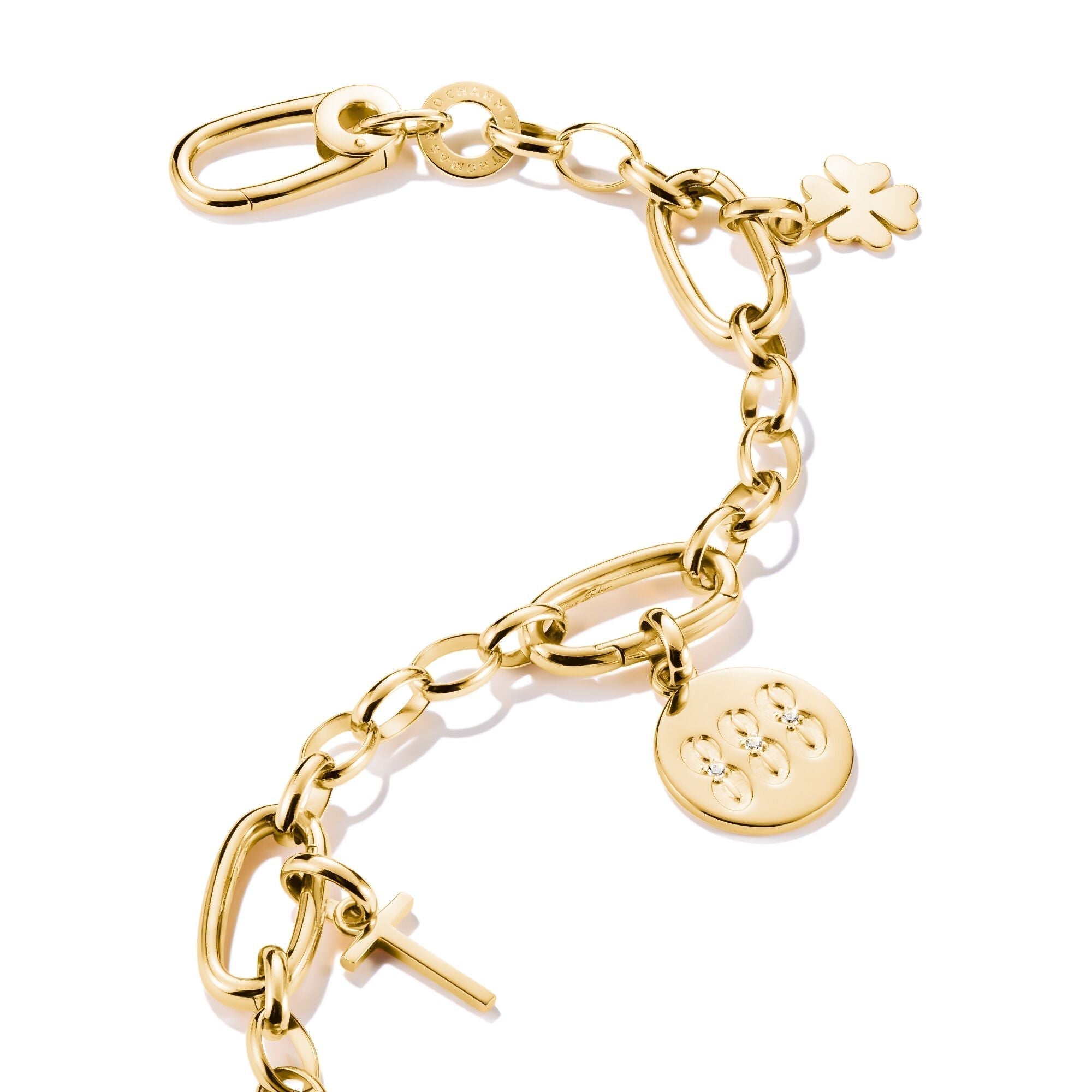 THOMAS SABO Connect Charm angel number 888 with stones Gold