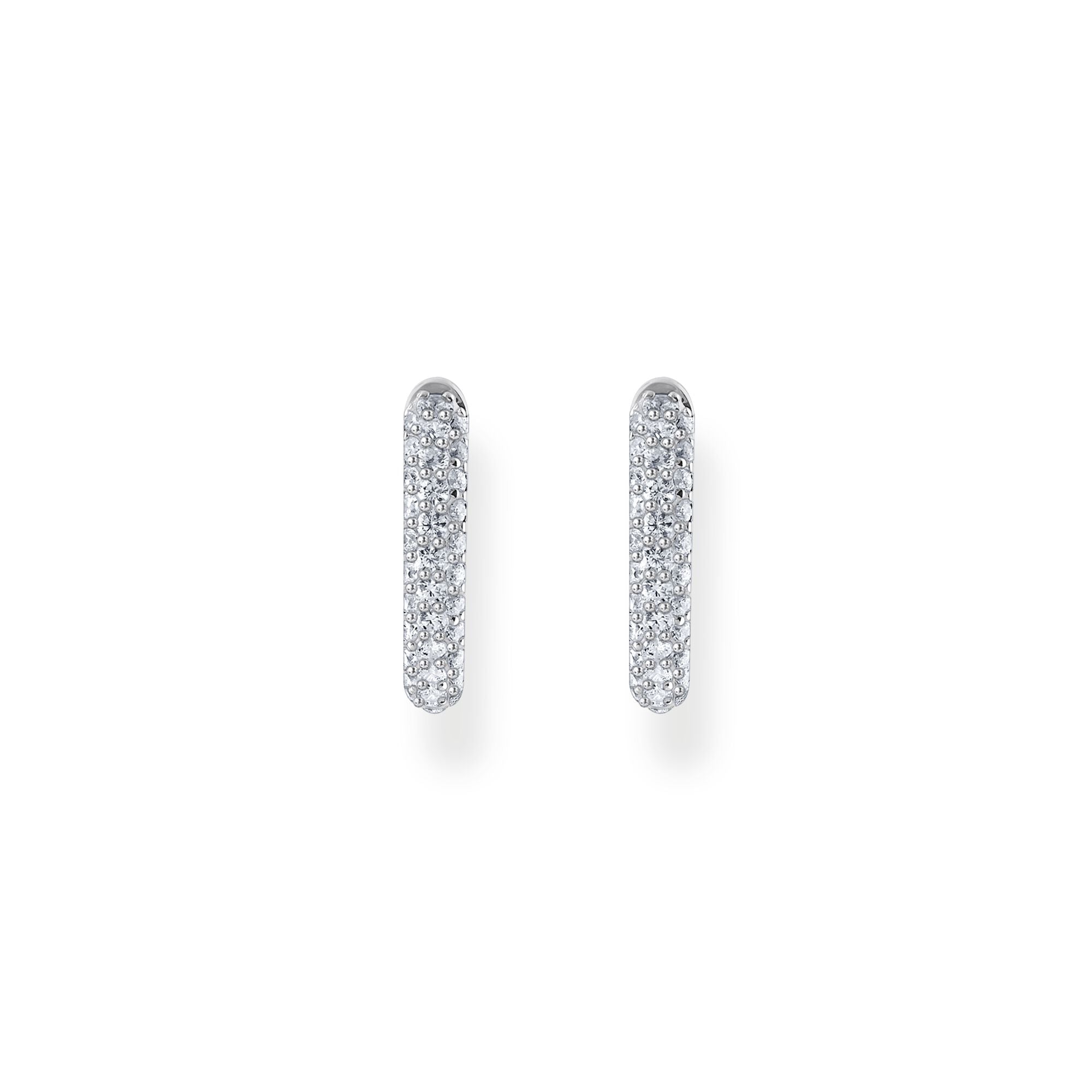 THOMAS SABO Hoop earrings with white zirconia pave