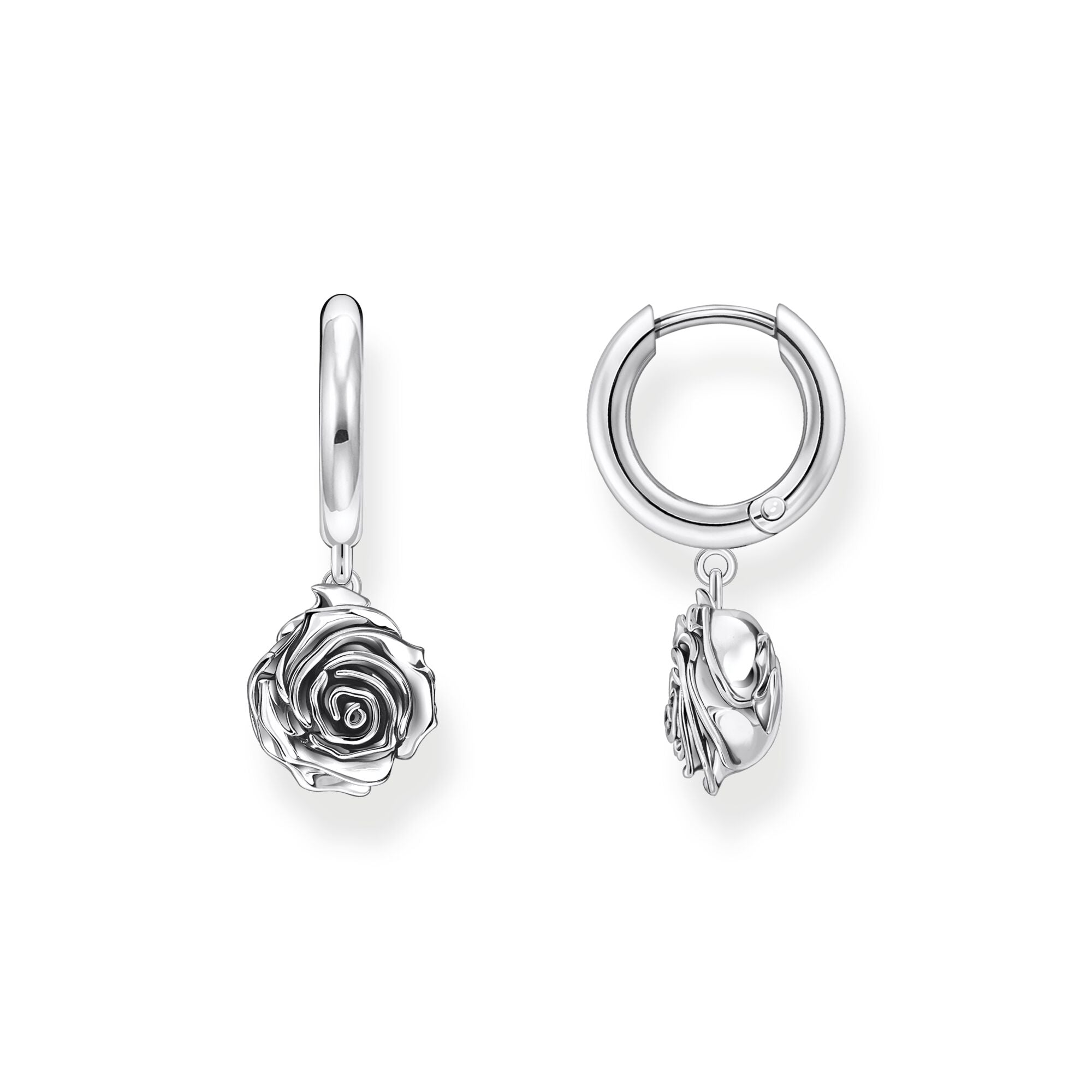 THOMAS SABO Midnight Rose hoop earrings